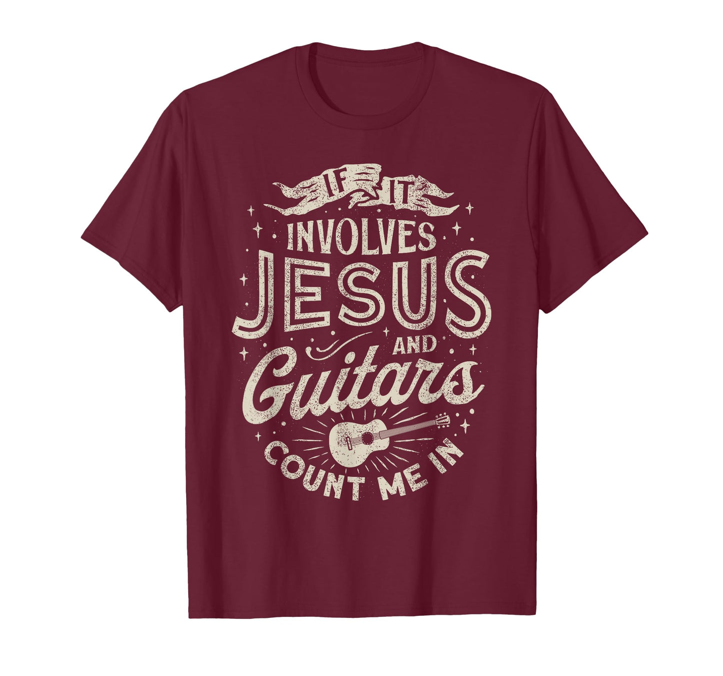If It Involves Jesus And Guitars Guitarist Christian Music T-Shirt