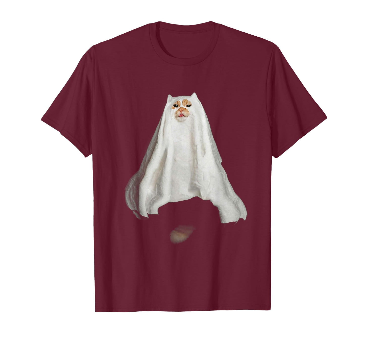Ghost Cat Meme Funny Halloween Men Women Kids T-Shirt