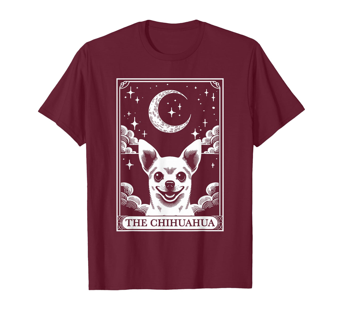 Tarot Card Vintage Crescent Moon Chihuahua Dog Mom T-Shirt