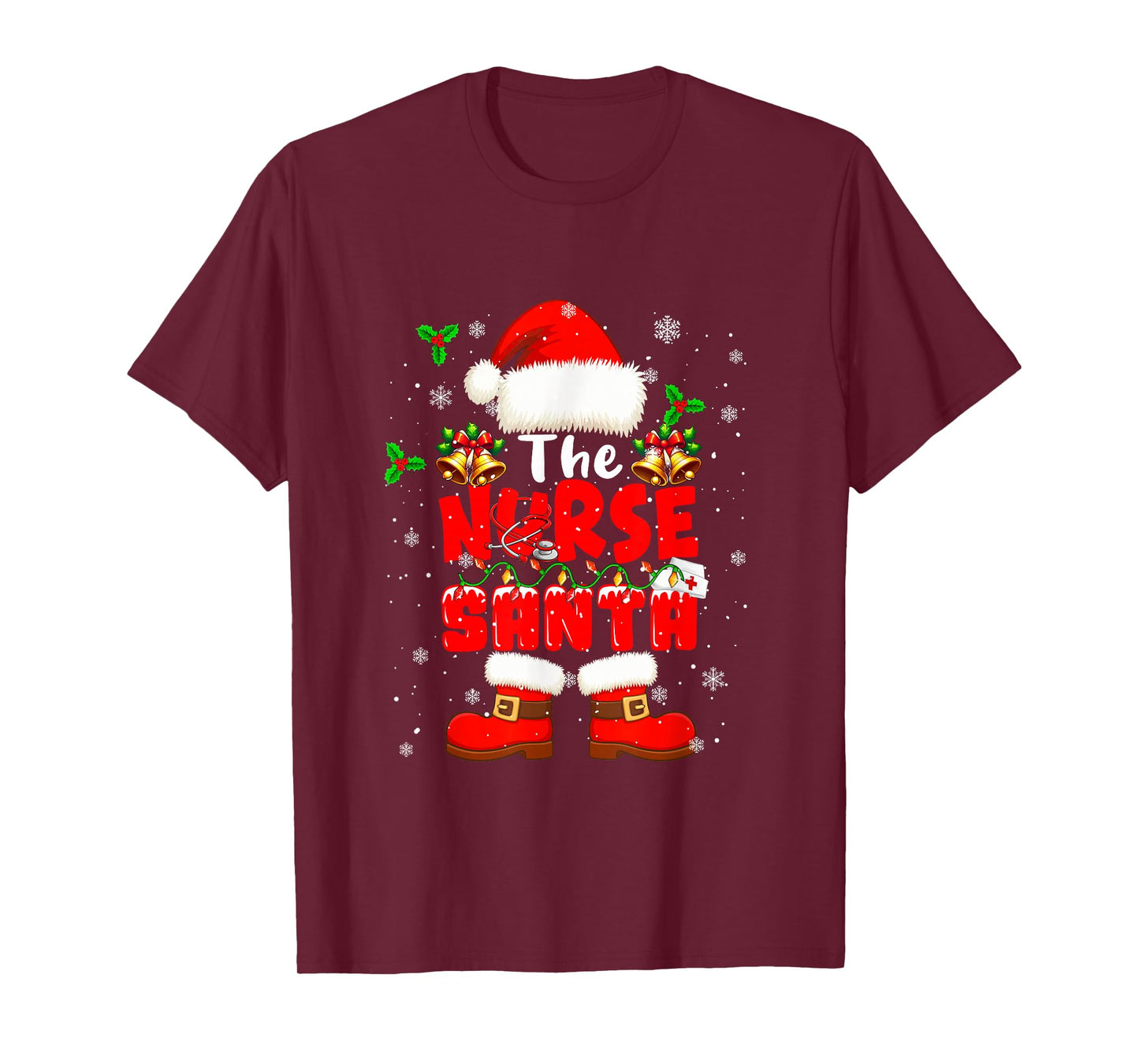 The Nurse Santa Christmas Colorful Costume Job Team T-Shirt