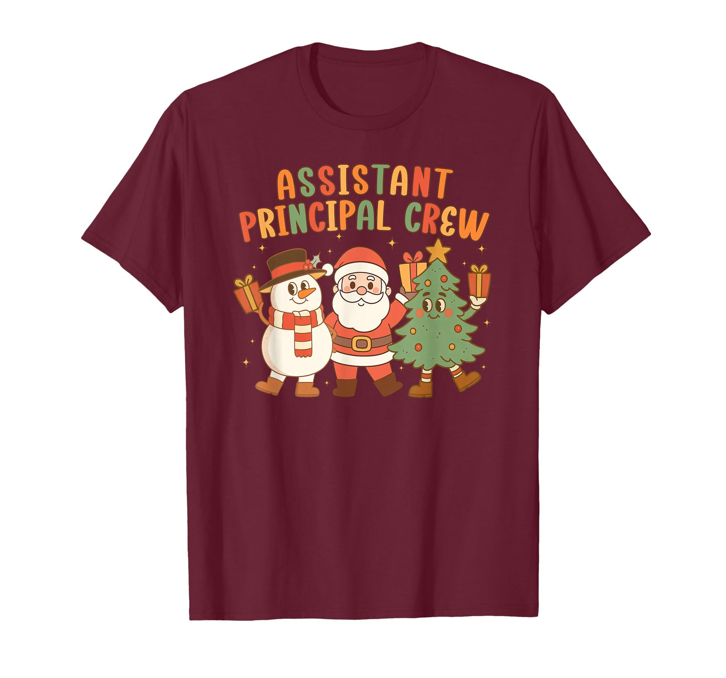 Retro Assistant Principal Crew Christmas Shirt Santa Claus T-Shirt
