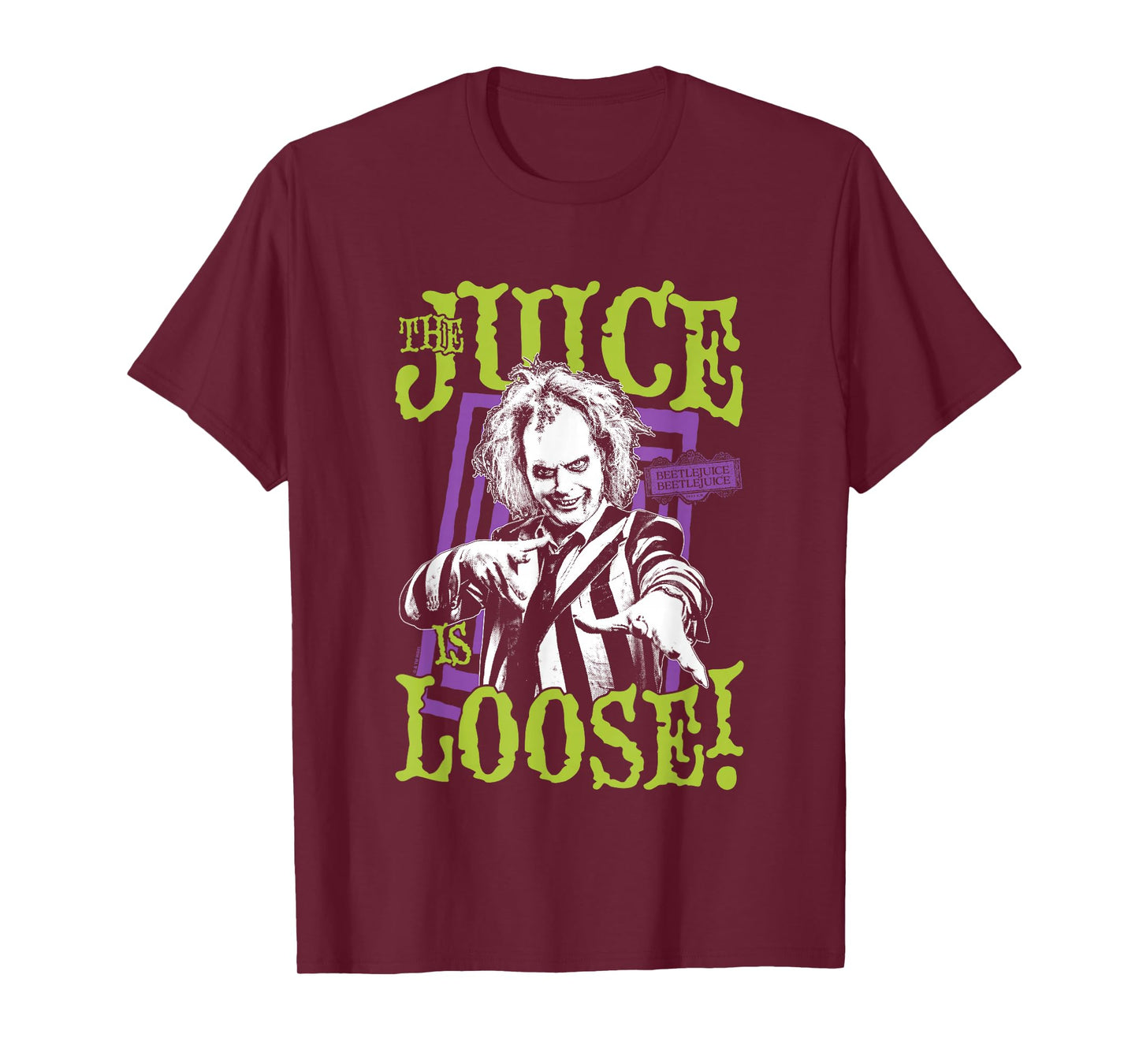 Beetlejuice Beetlejuice The Juice Is Loose! Big Chest Poster T-Shirt