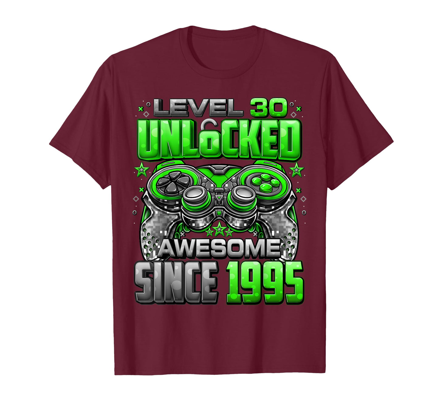 Level 30 Unlocked Awesome Since 1995 30th Birthday Gaming T-Shirt
