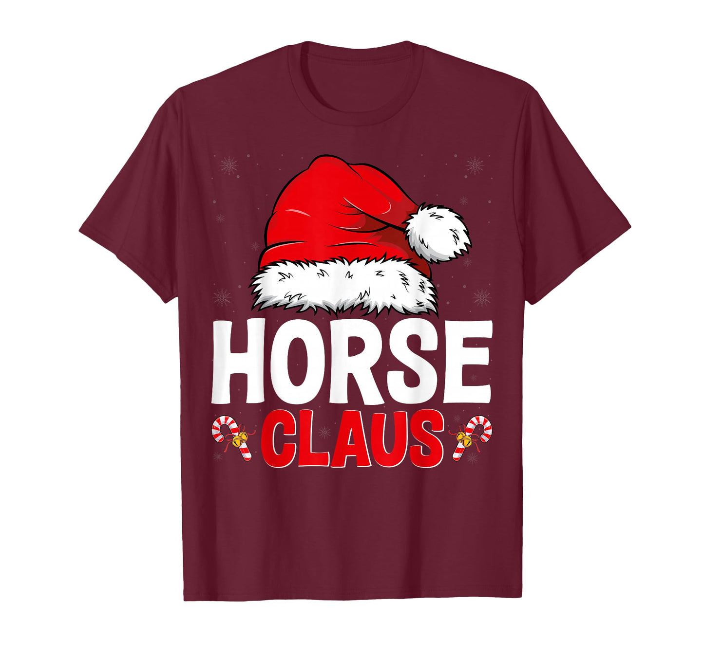 Horse Claus - Horse Lover Men Women Santa Hat Christmas T-Shirt