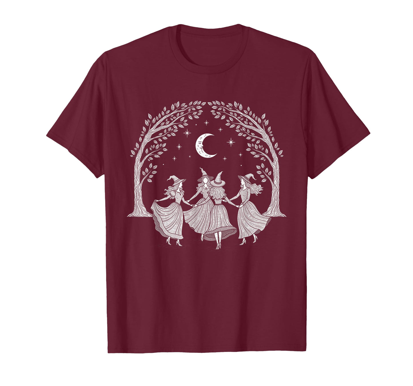 Dancing Witches Halloween Spooky Season Witchy Vibes Women T-Shirt
