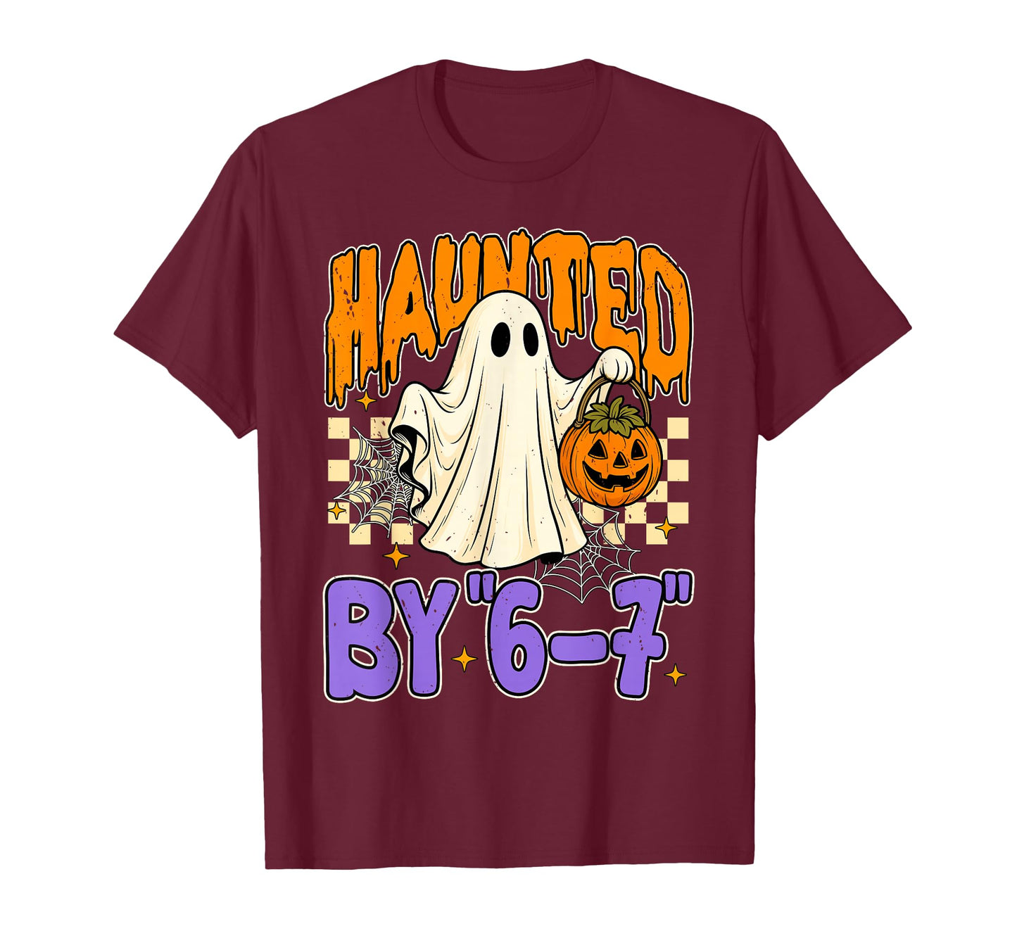 67 Meme Halloween Haunted- Funny Ghost and Pumpkin Halloween T-Shirt