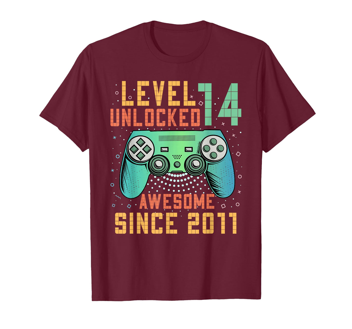 Level 14 Unlocked 14th Birthday 14 Year Old Boy Gifts Gaming T-Shirt