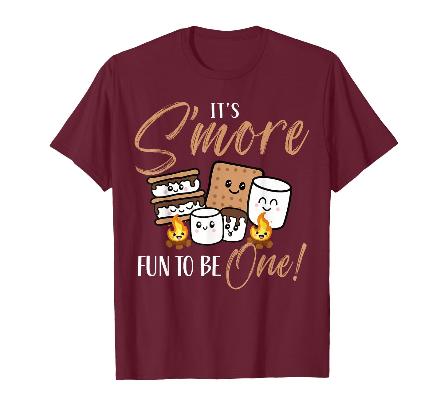 Birthday Campfire Marshmallow It's S'more Fun To Be One 1st T-Shirt