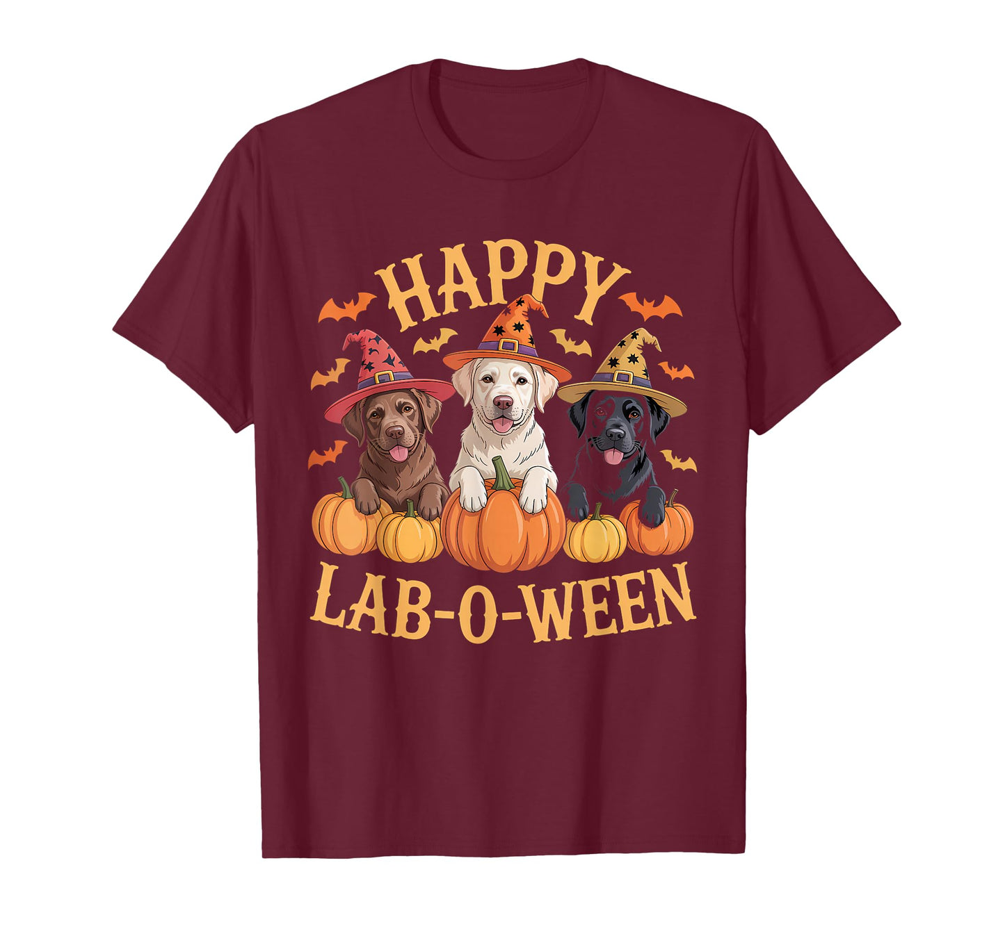 Happy Lab-O-Ween Cute Labrador Halloween Art T-Shirt