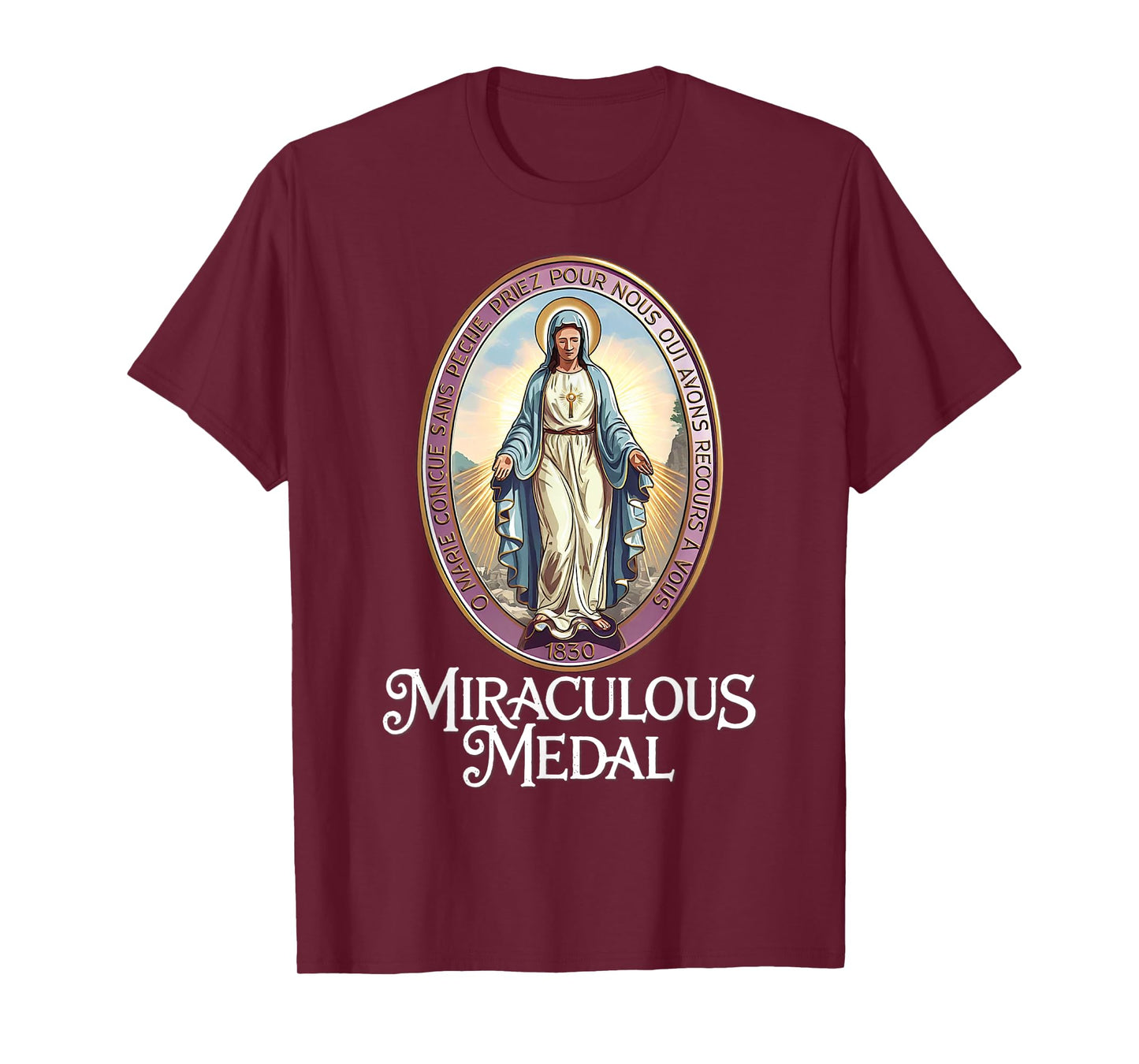 Miraculous Medal Marian Our Lady Catholic T-Shirt