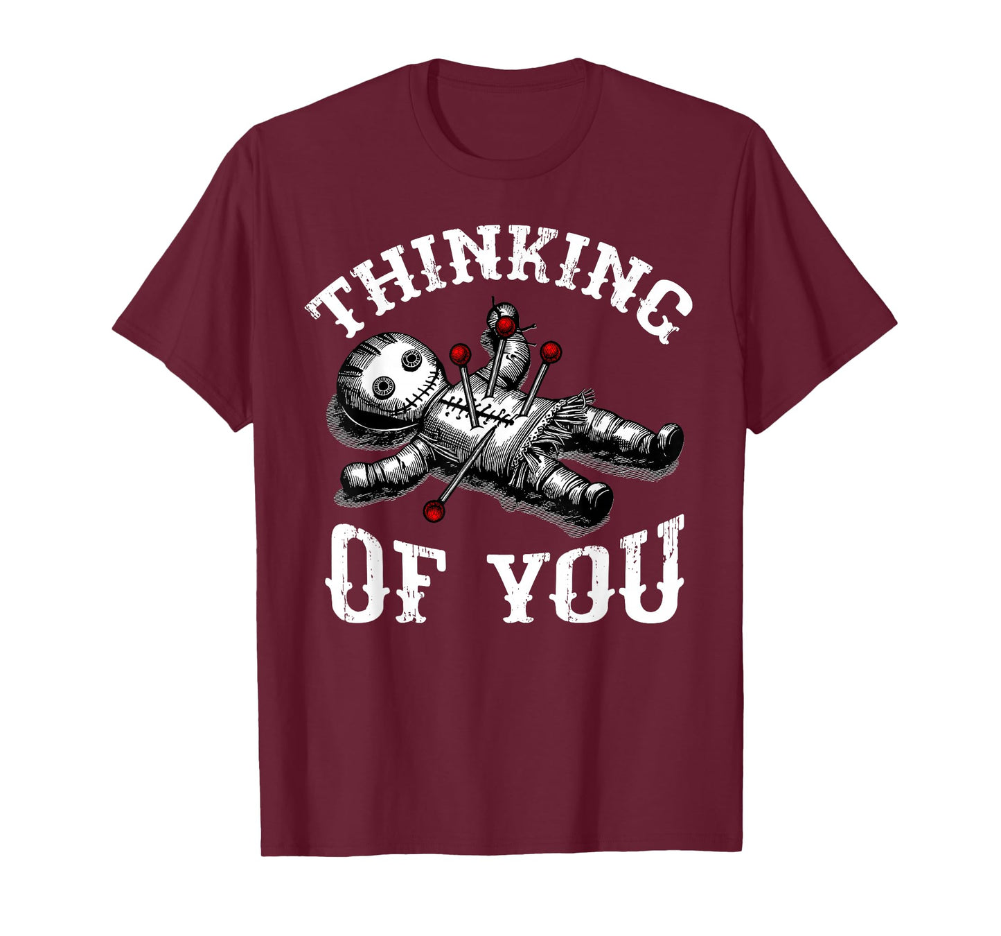 Voodoo Doll Thinking of You Funny Goth Halloween Costume T-Shirt