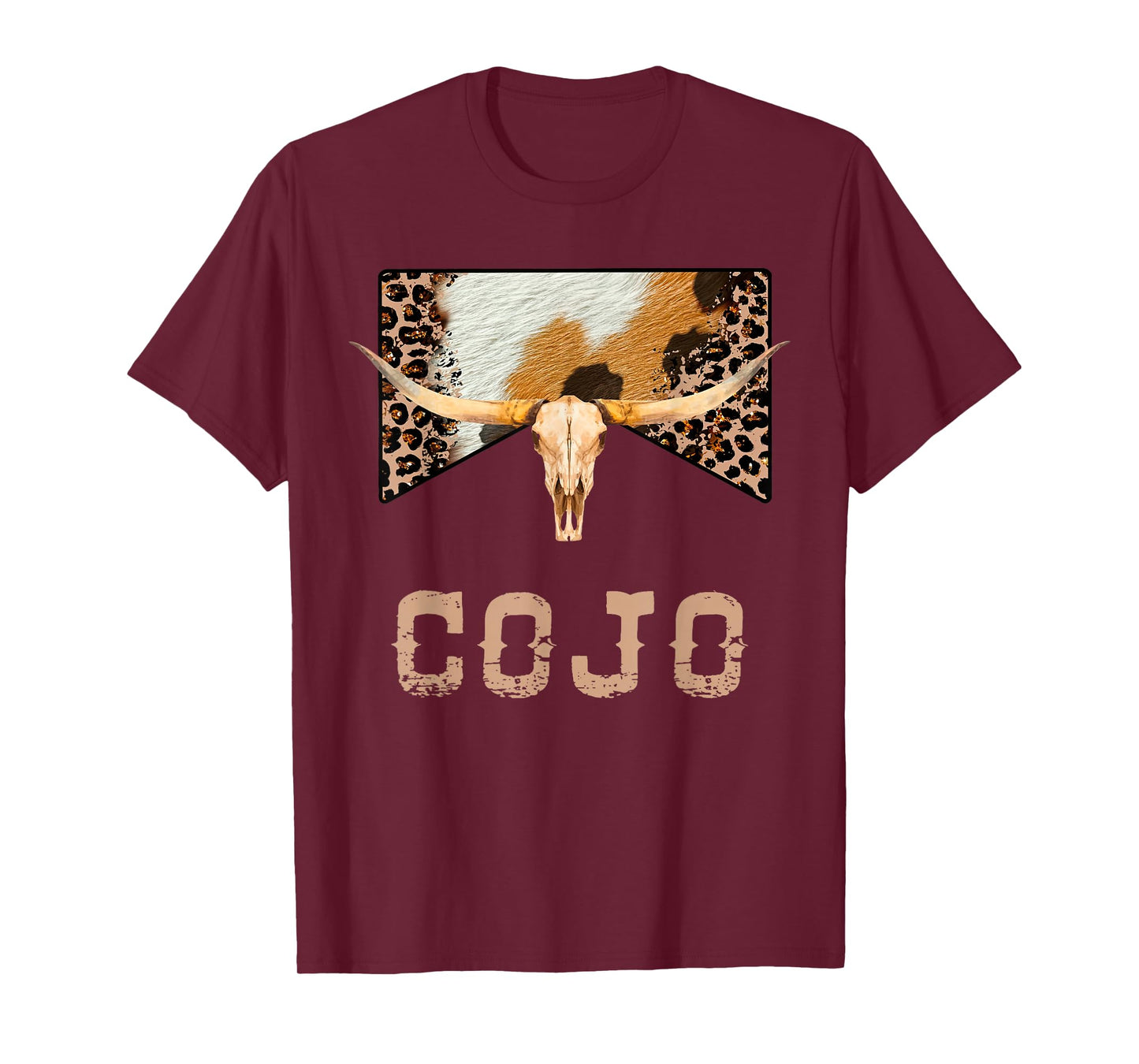 Retro Cojo Johnson Bull Skull Music Country 70s Cowboy Boots T-Shirt
