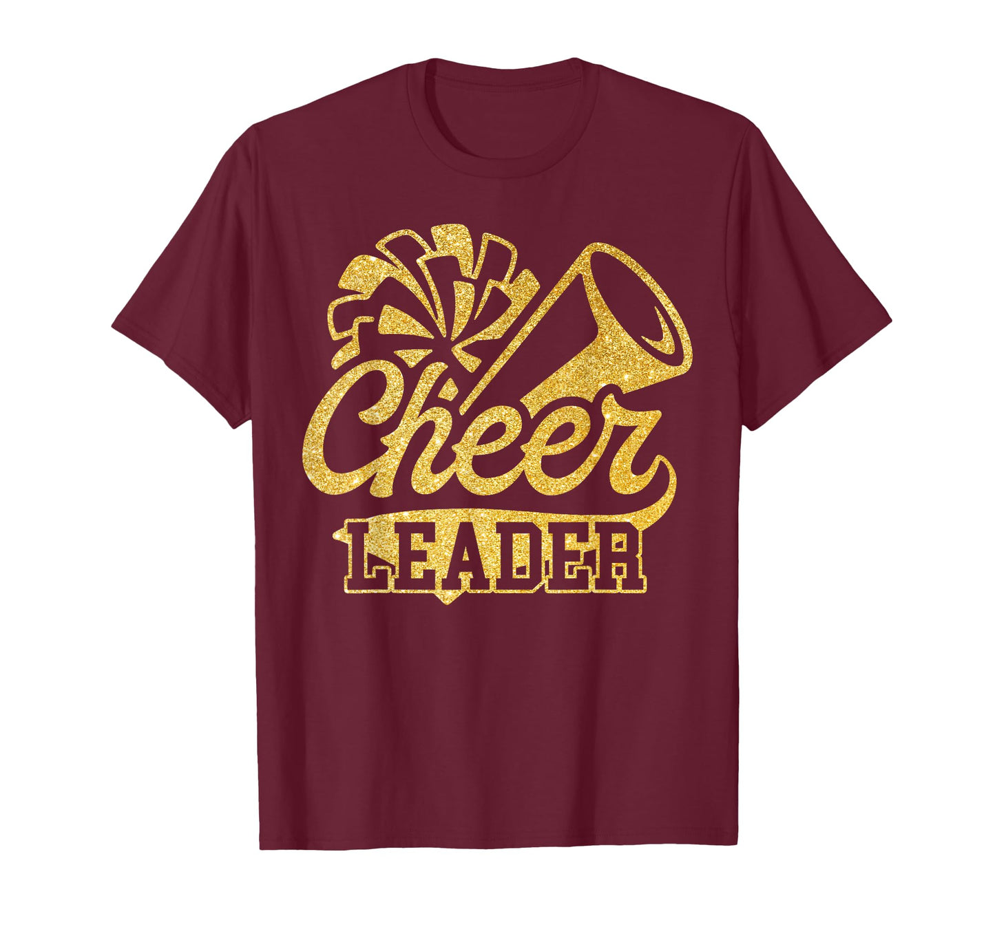 Cheer Leader Era Youth Cheerleader Cheerleading Black Gold T-Shirt