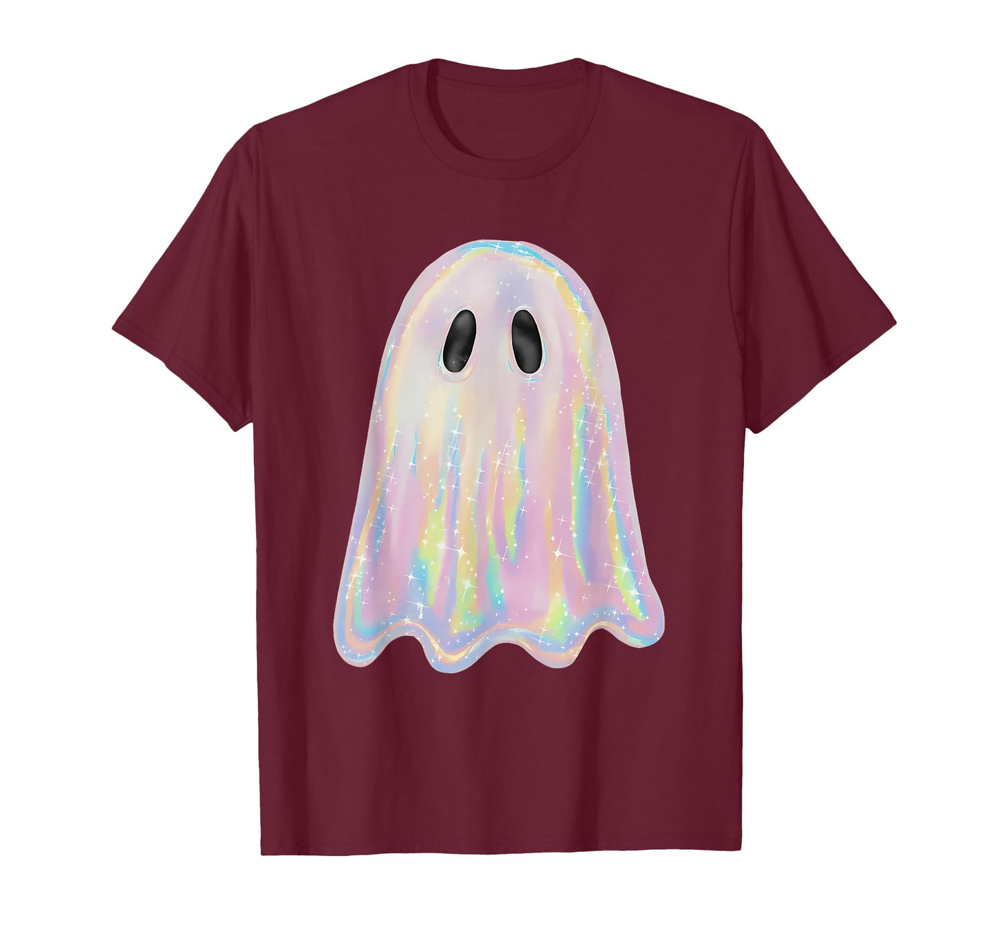 Pastel Galaxy Ghost Halloween Girl Kids Ghost Coquette Bow T-Shirt