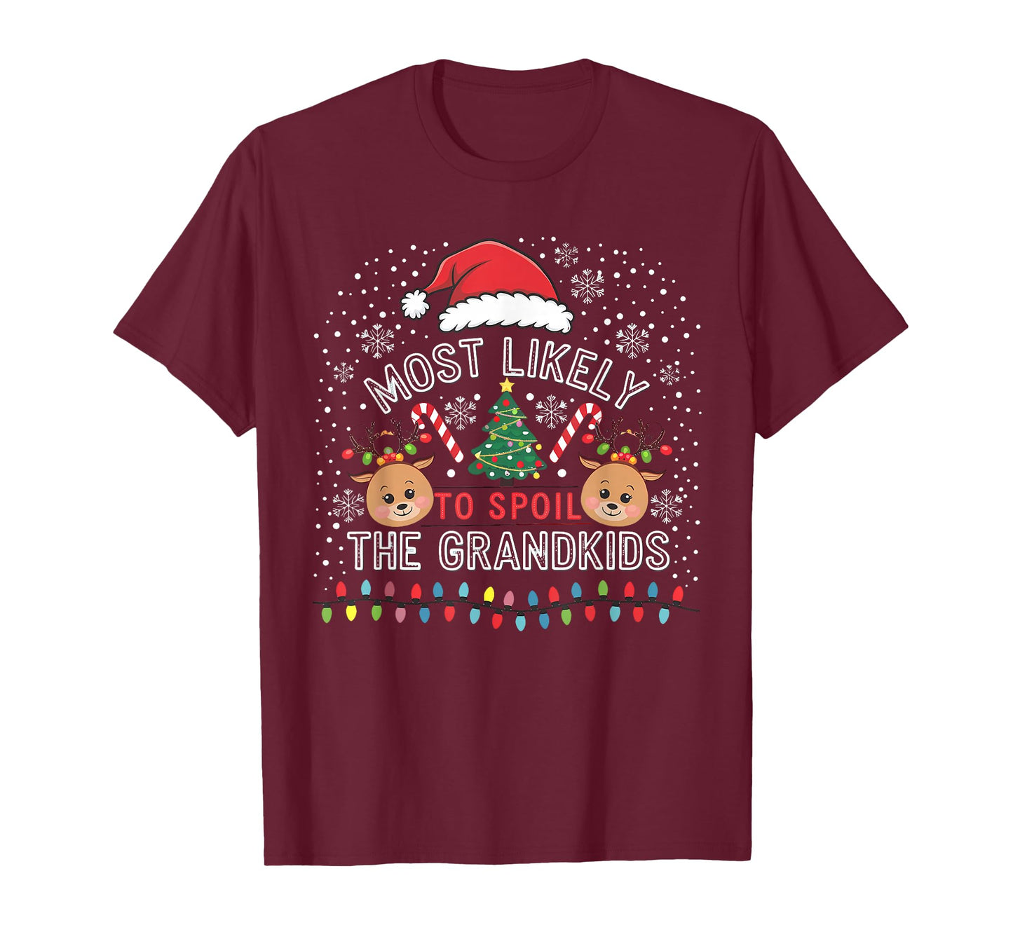 Most Likely to Spoil The Grandkids Christmas Party Funny T-Shirt
