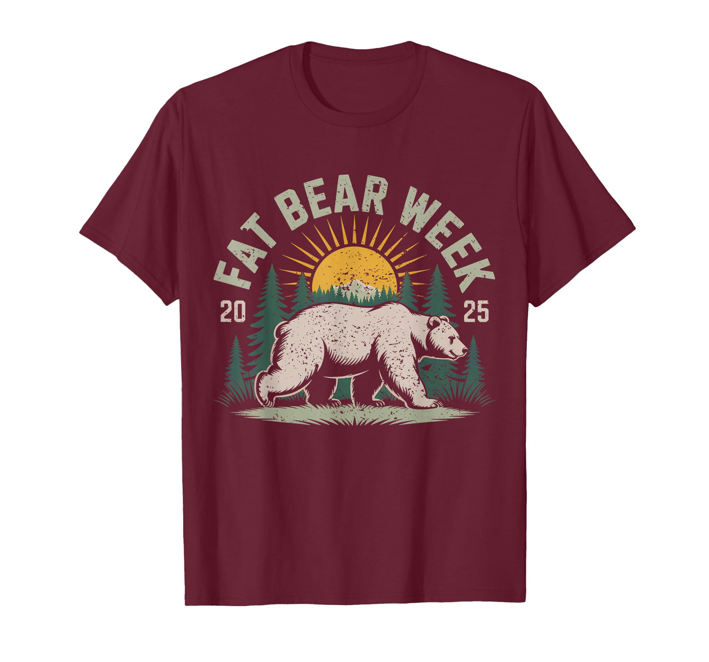 Fat Bear Week Vintage Retro Grizzly Bear Retro T-Shirt