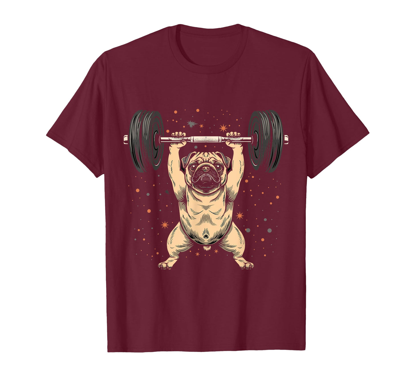 Pug Weightlifting Funny Deadlift Men Fitness Gym Workout T-Shirt