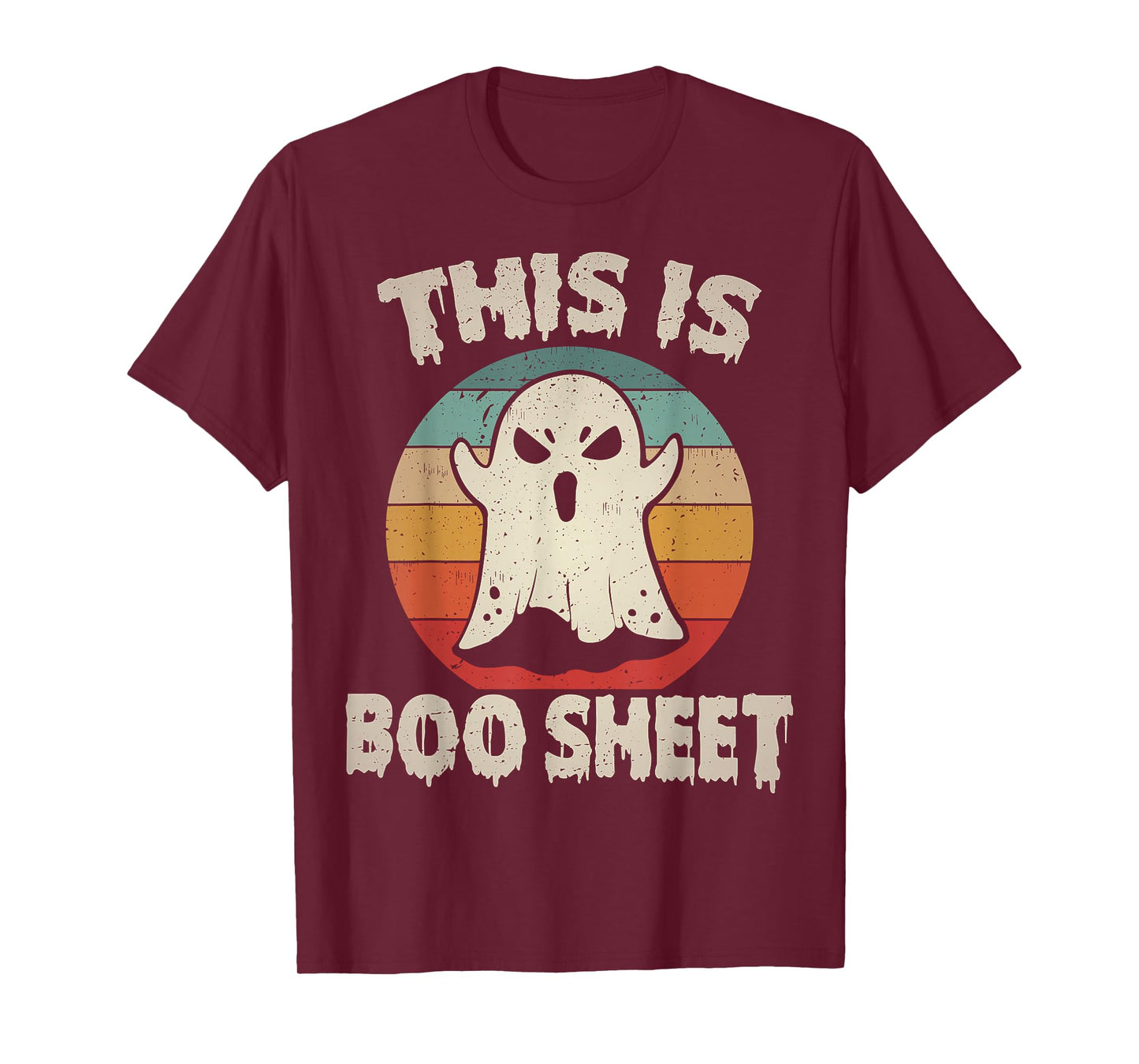 This is Boo Sheet Ghost Retro Halloween Costume Men Women T-Shirt