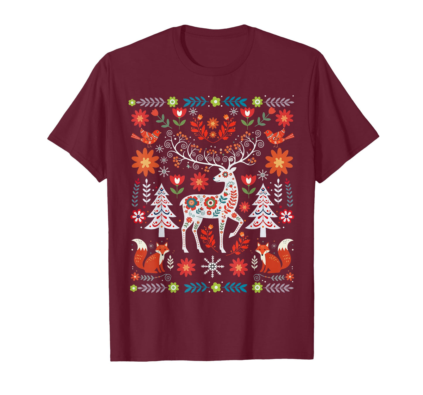 Reindeer Scandinavian Yuletide Season Christmas T-Shirt