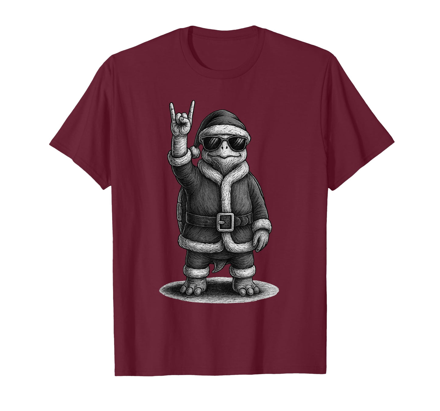 Tortoise Rock Music Christmas Reptile Lover T-Shirt