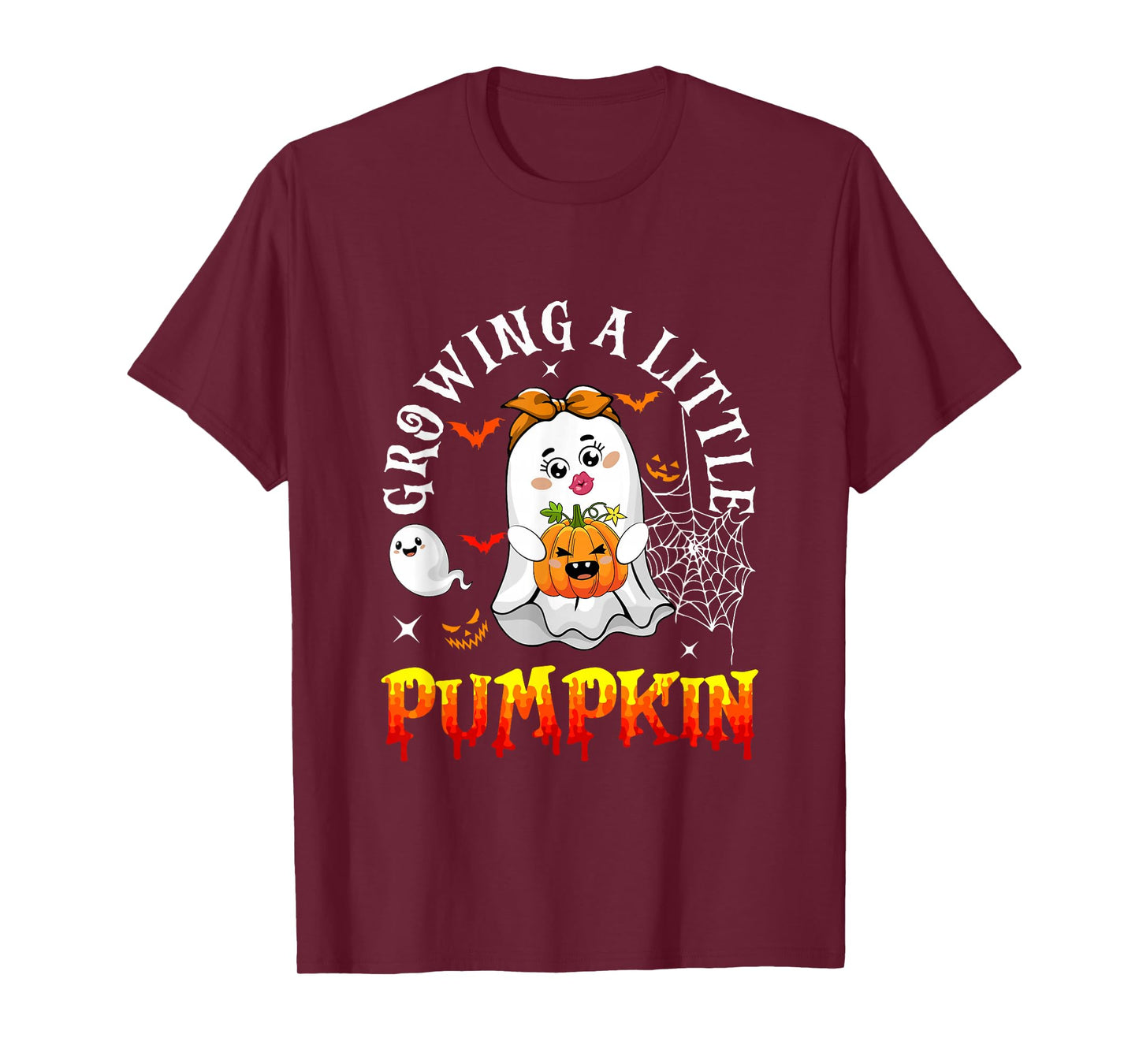 Growing Little Halloween Pumpkin Boo Expecting New Baby T-Shirt
