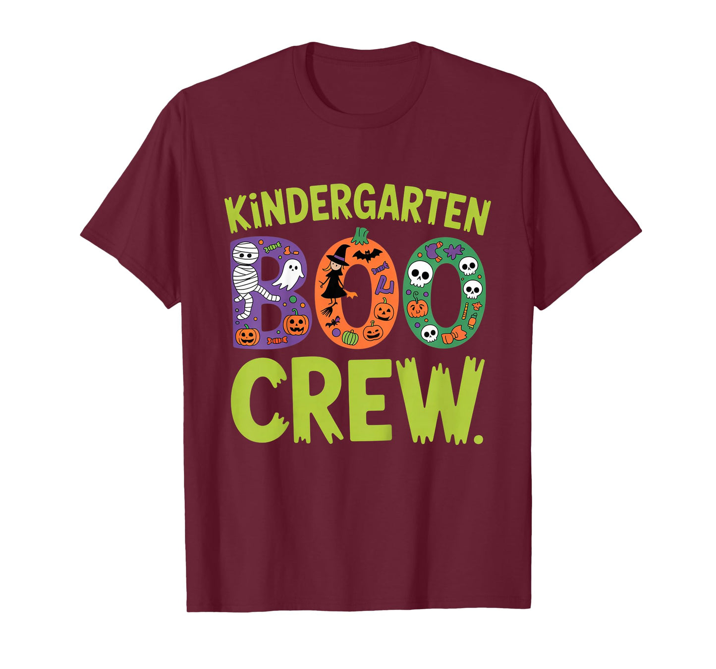 Kindergarten Boo Crew Halloween Matching Outfit Kids T-Shirt