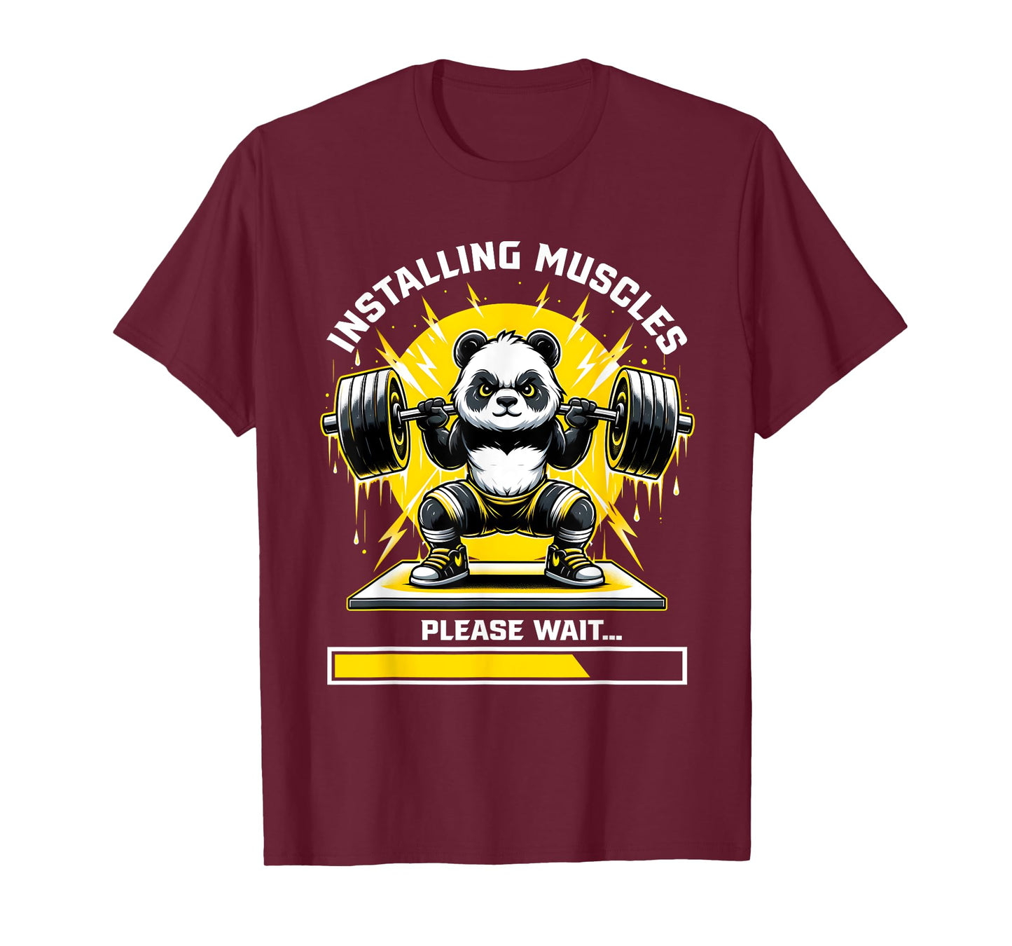 Installing Muscles... Please Wait Humorous Gym T-Shirt