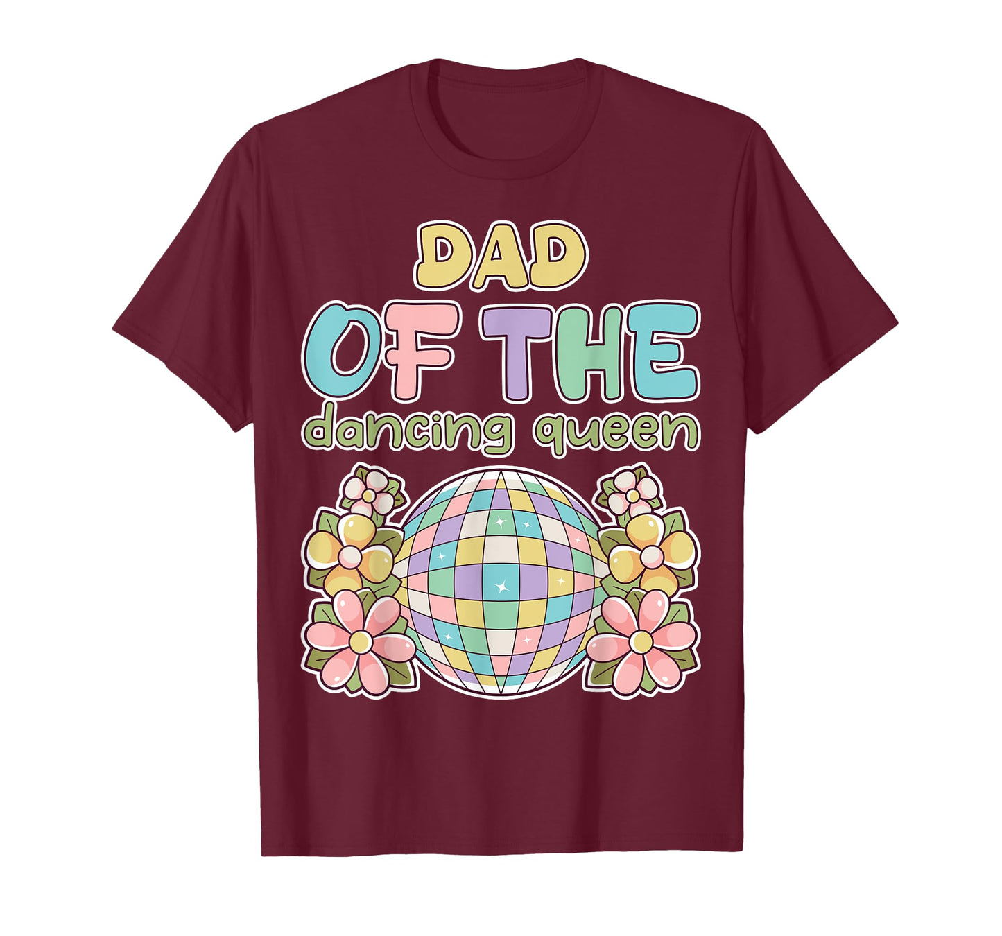 Dad of the Dance Queen Retro 17th Birthday Family Party T-Shirt