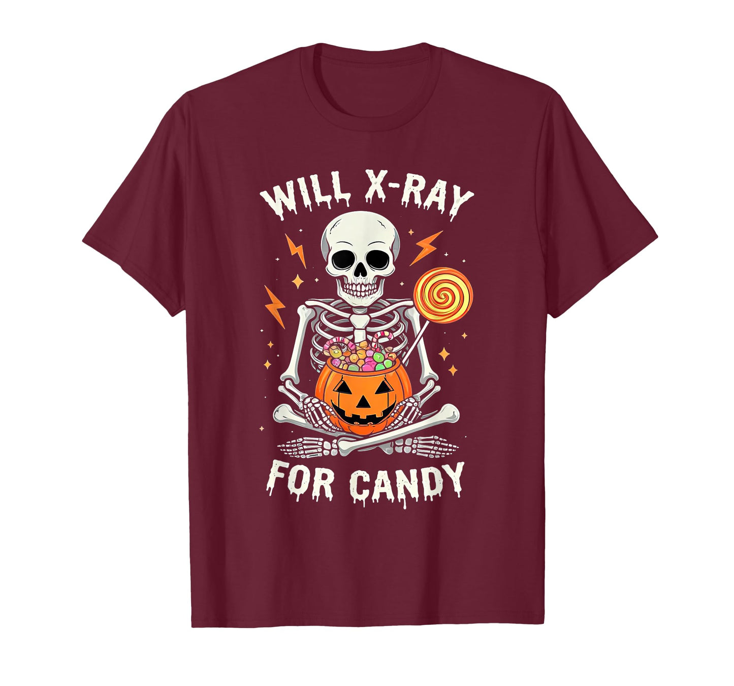 Will X-Ray for Candy Cute Halloween Skeleton Candy Radiology T-Shirt