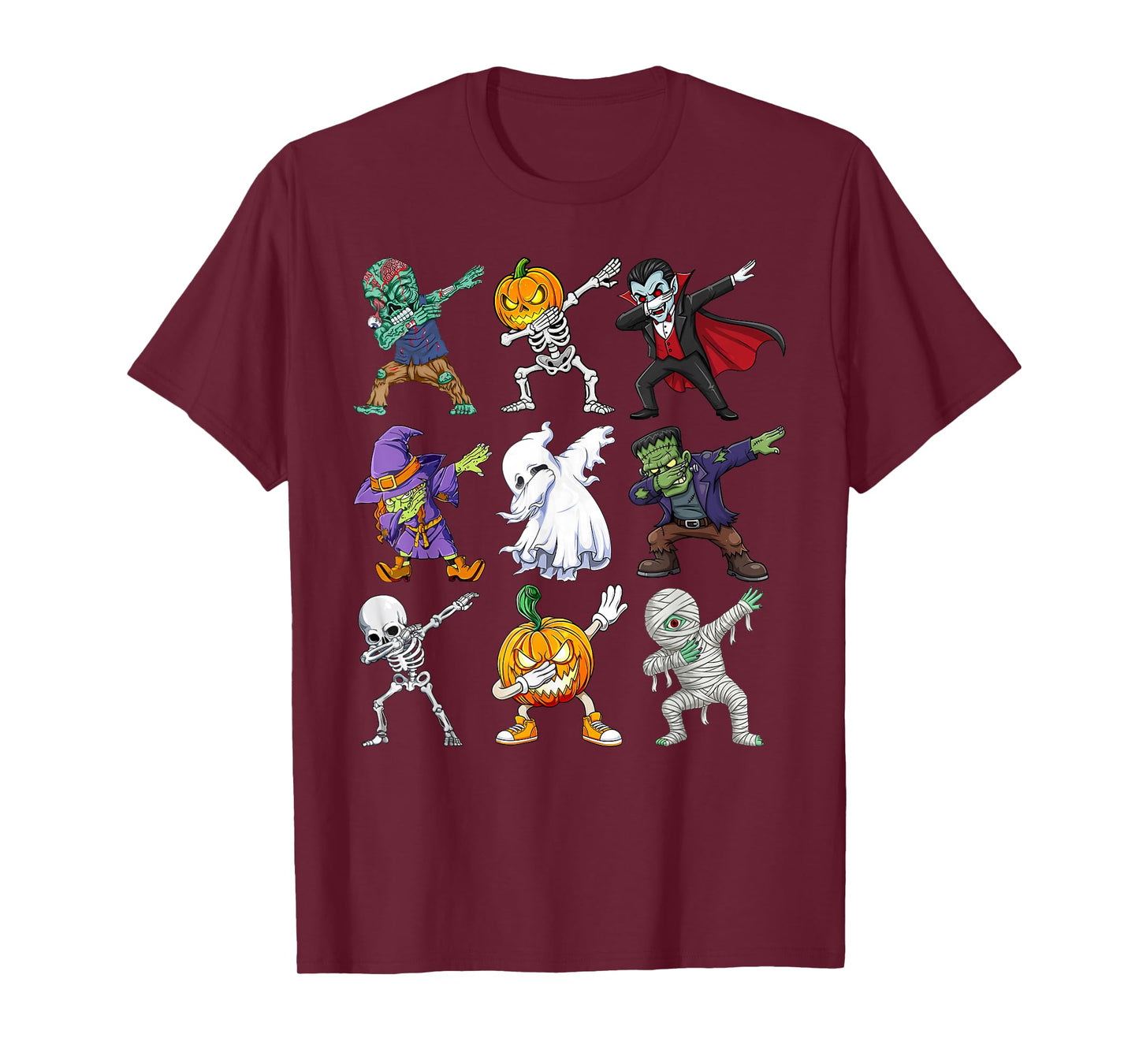 Dabbing Halloween Shirt Skeleton Zombie Scary Pumpkin Mummy T-Shirt