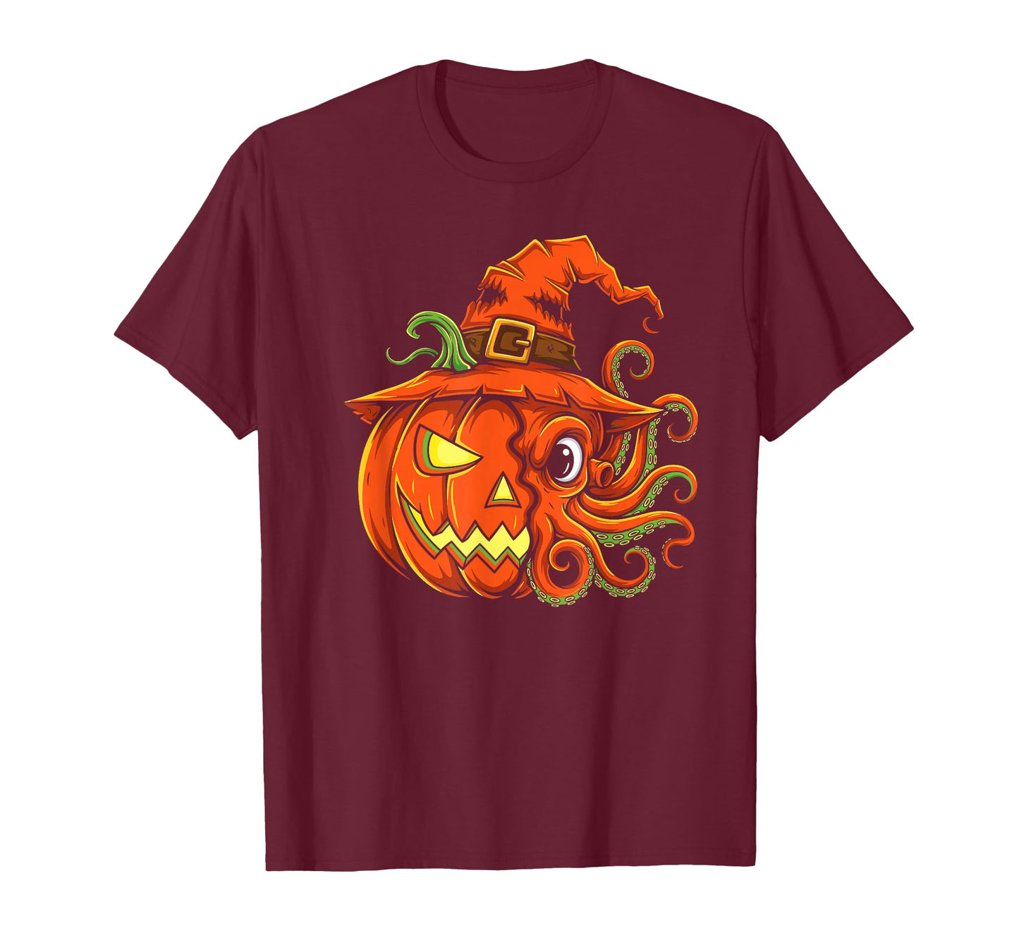 Octopus Pumpkin Jack O Lantern Halloween Kids Mens Womens T-Shirt