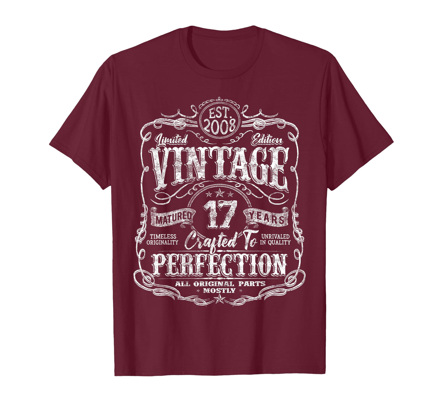 Vintage 2008 Limited Edition Shirt 17 year old 17th Birthday T-Shirt