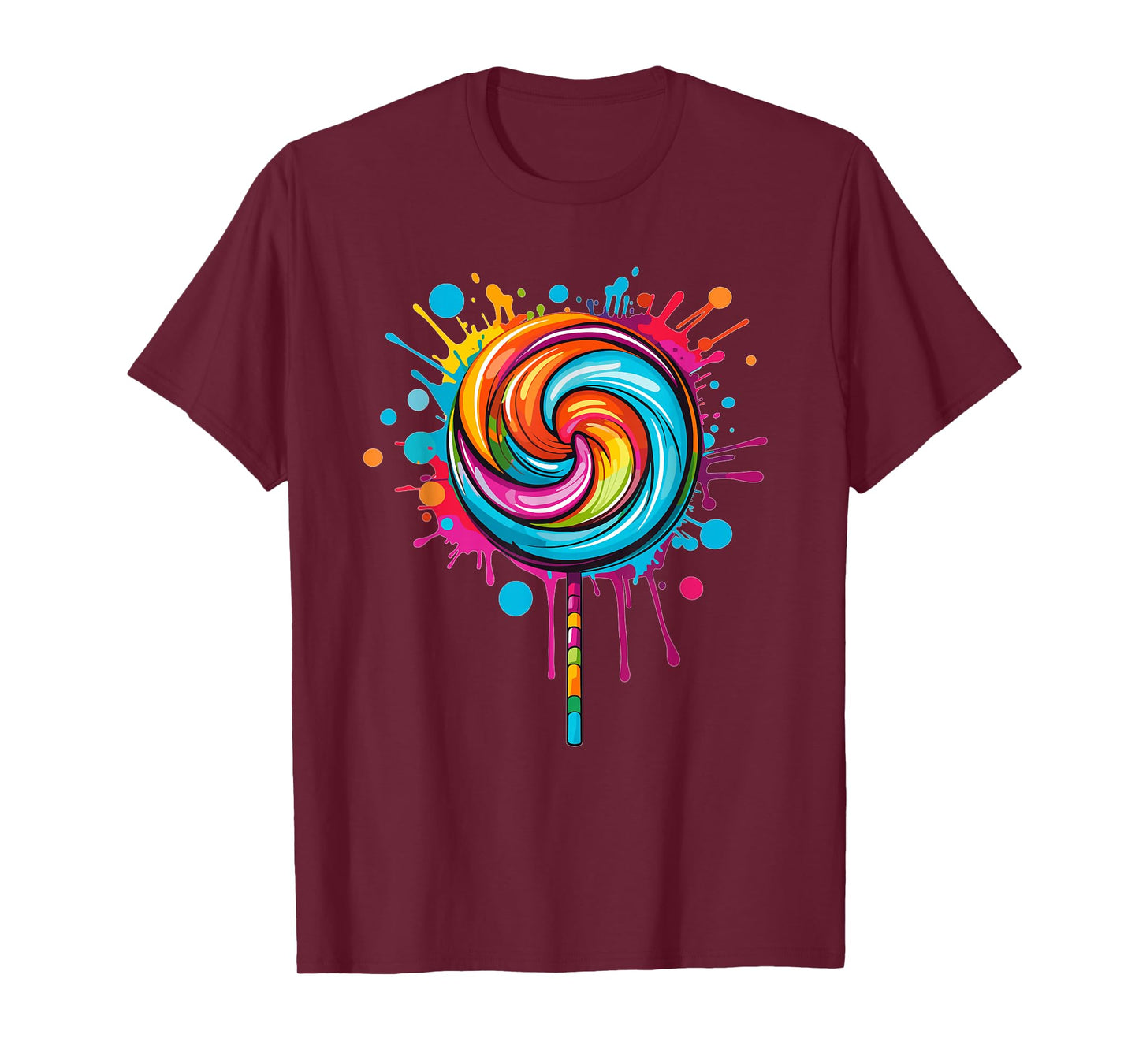 Vibrant Lollipop Swirl Color Explosion T-Shirt