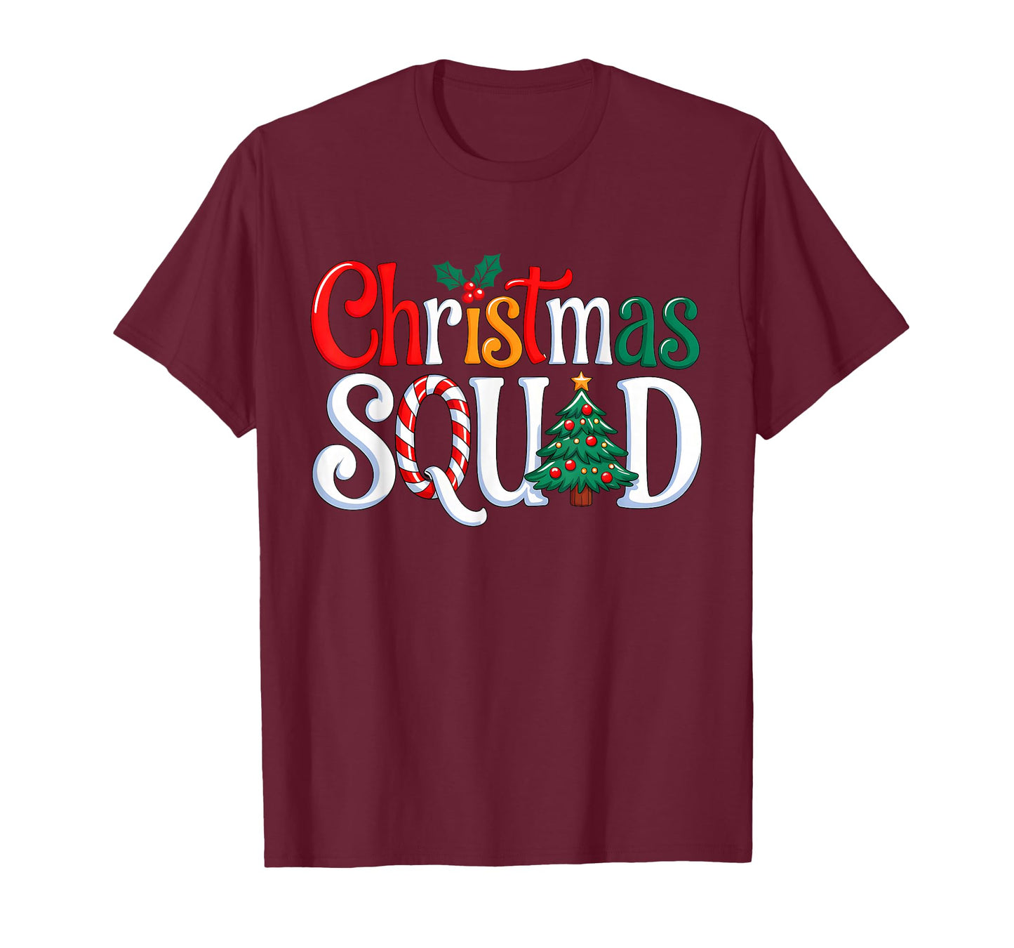 Christmas Squad Funny Xmas Tree Family Matching Pajamas T-Shirt