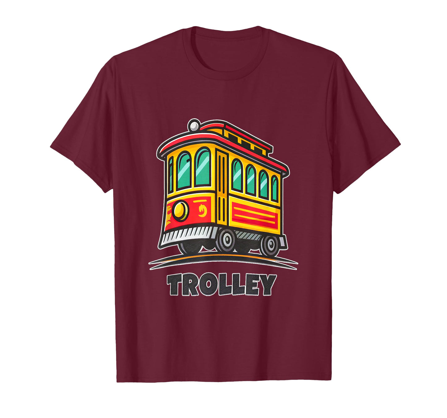 Retro City Trolley Car Adventure Theme T-Shirt