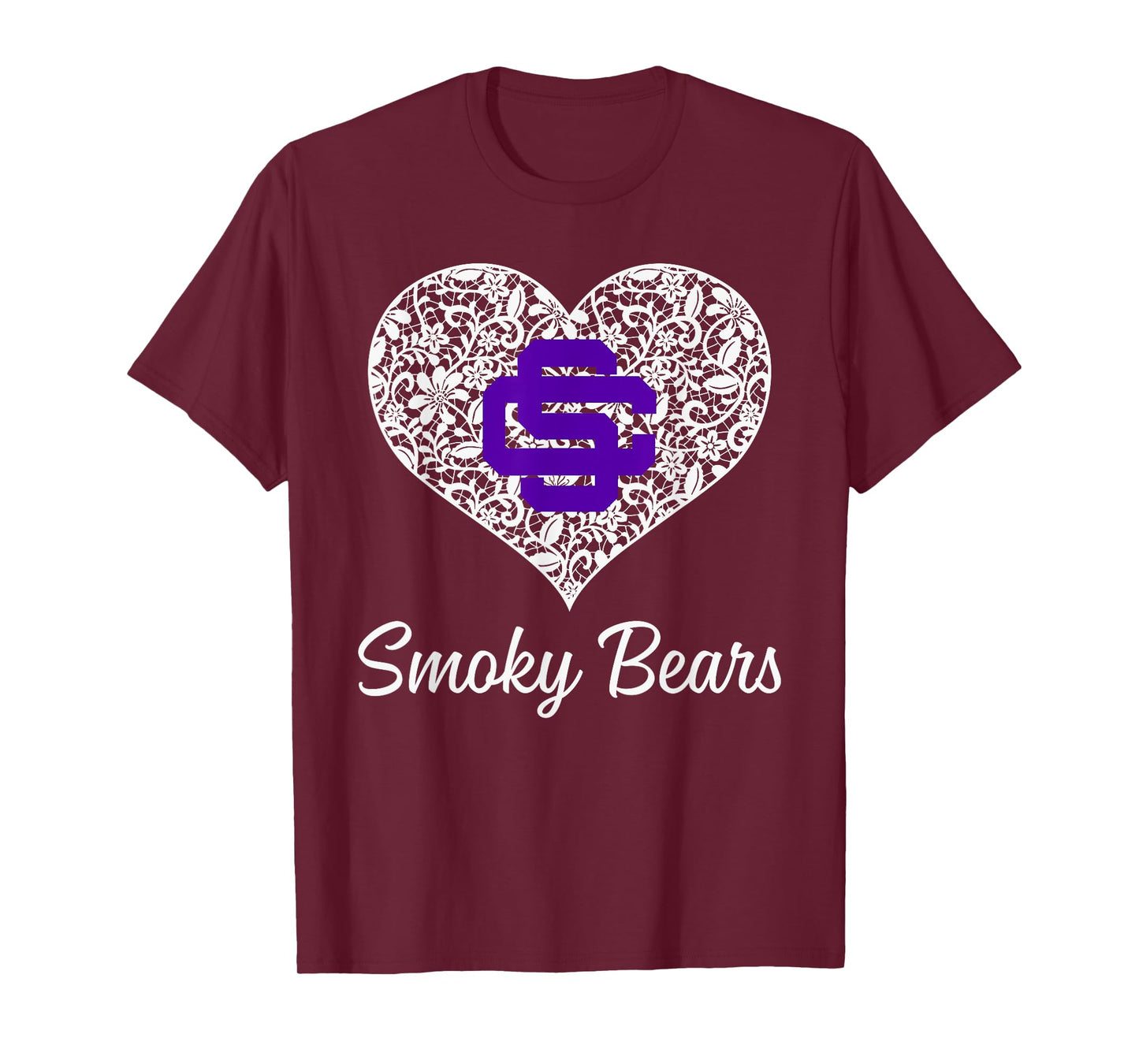 Sevier County Smoky Bears Logo Lace Heart HS T-Shirt
