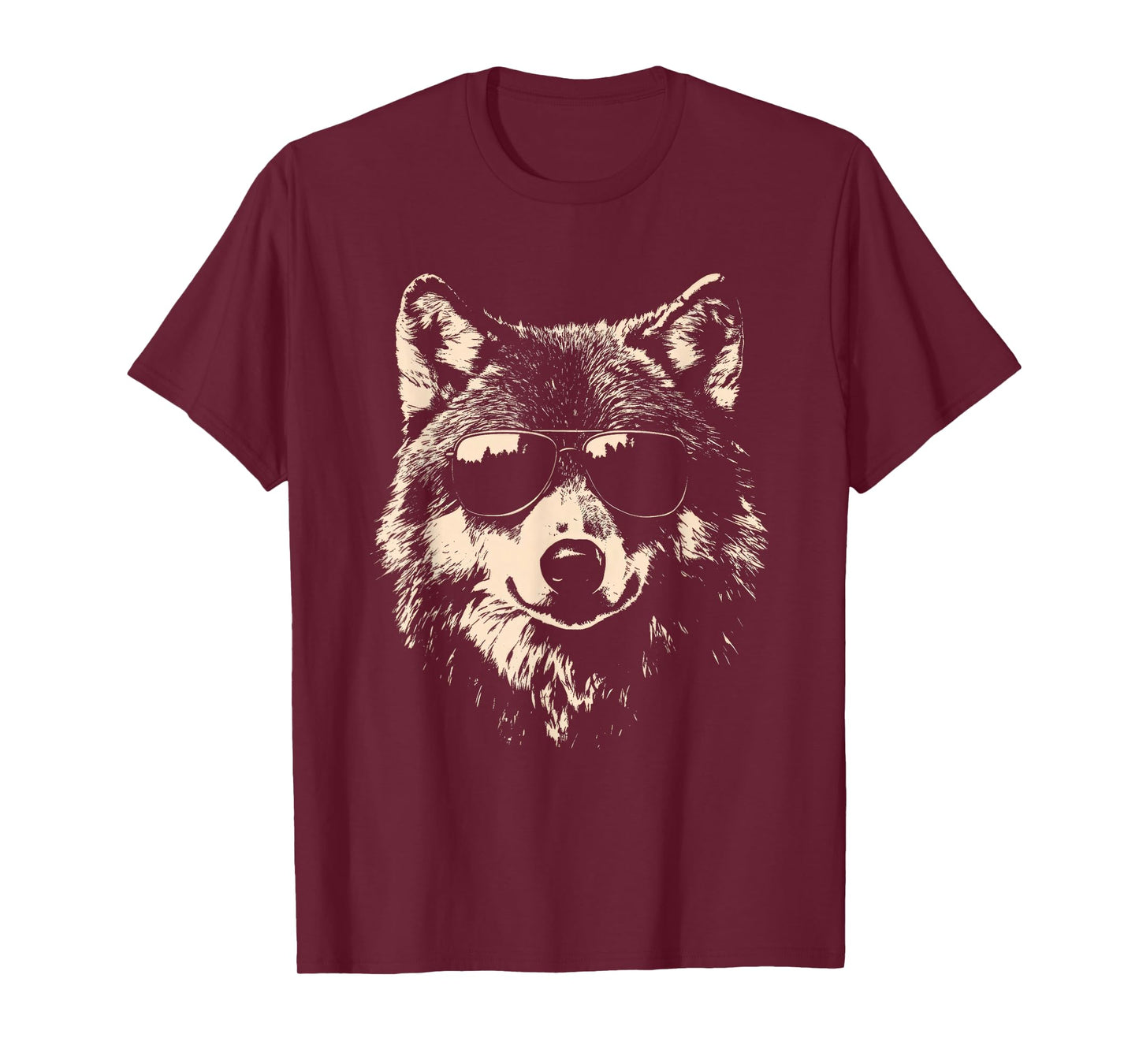 Funny Wolf Cool Rock and Roll Graphic T-Shirt