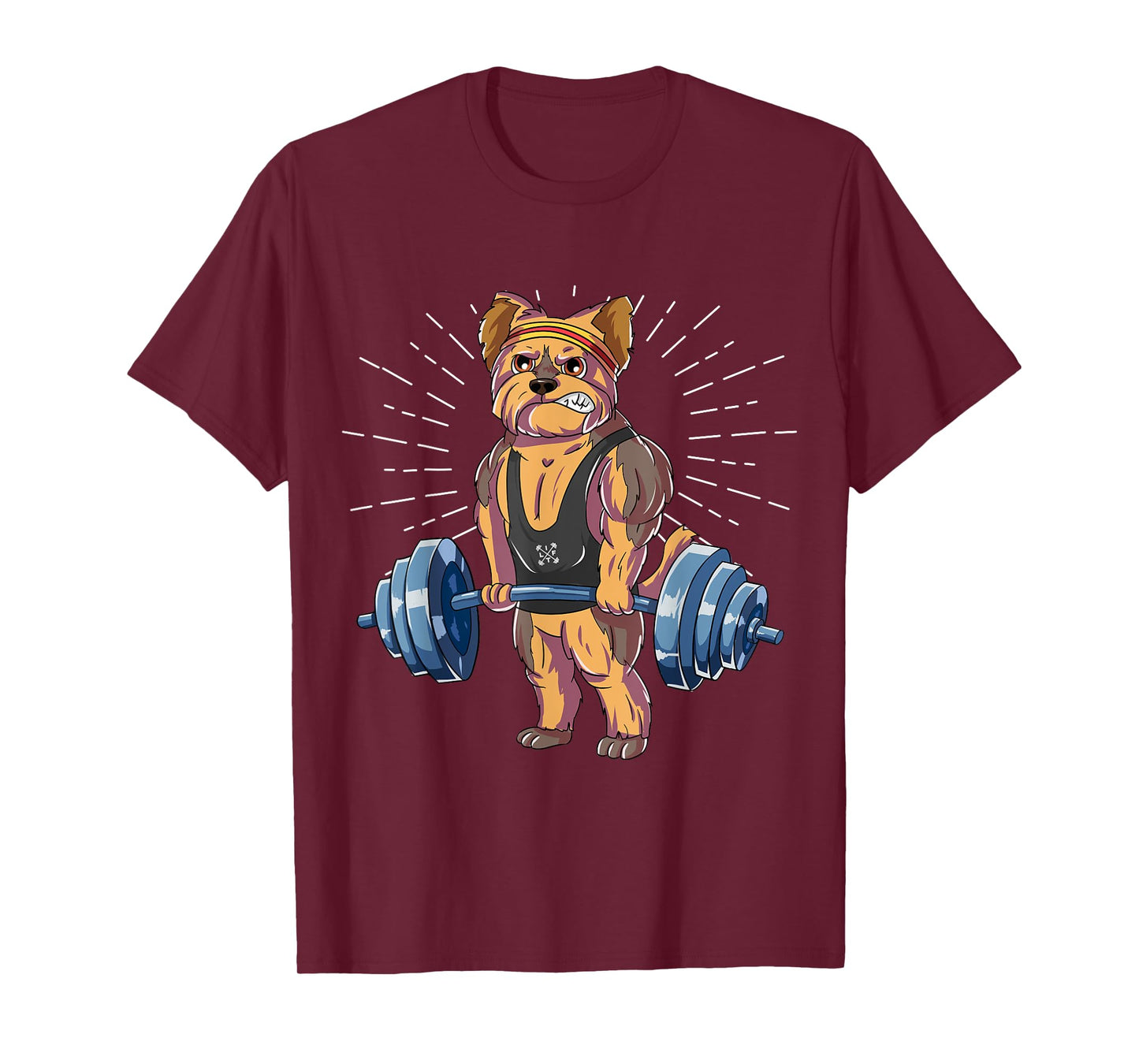Yorkie Deadlift Fitness Gym Weightlifting T-Shirt