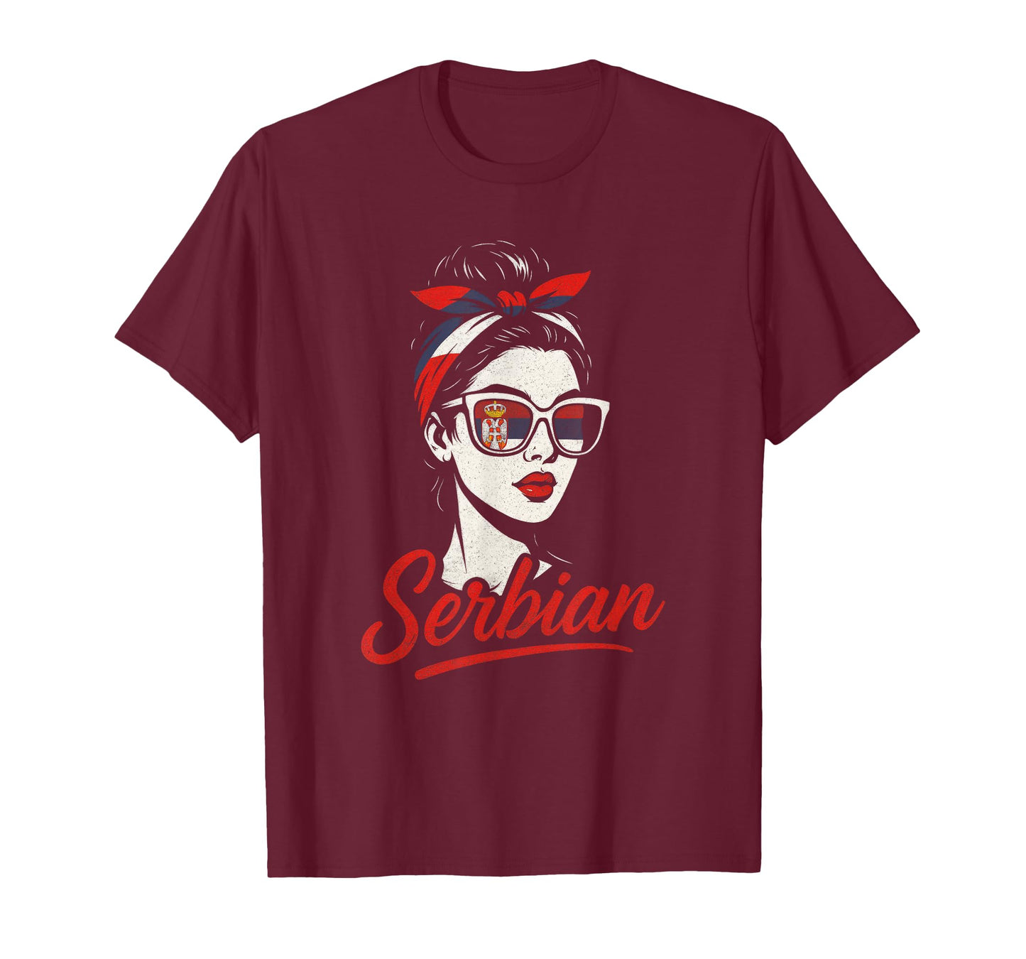 Serbian Culture Woman Vintage Balkan Serbia T-Shirt