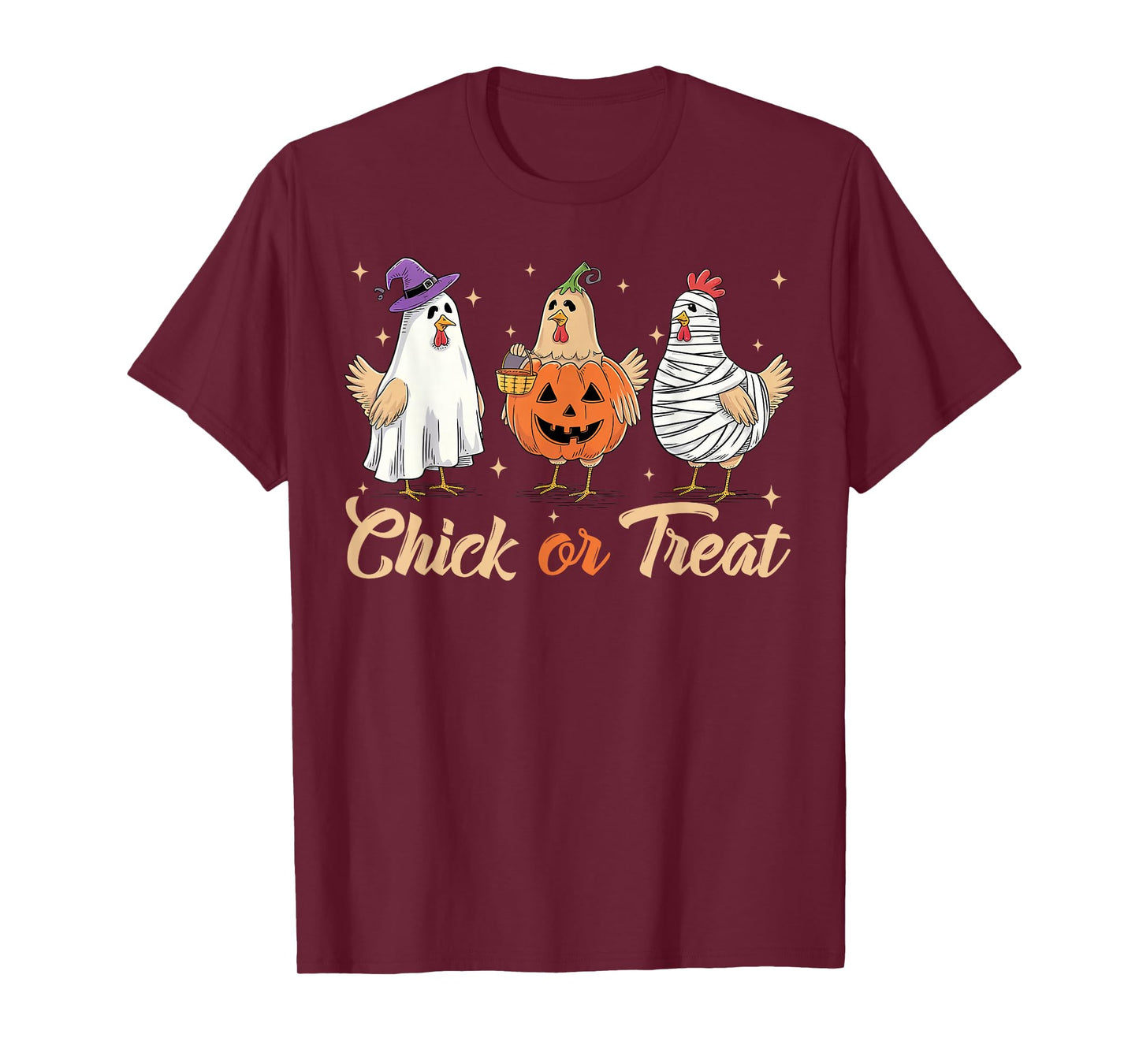 Chick Or Treat Halloween Witch Spooky Chicken T-Shirt