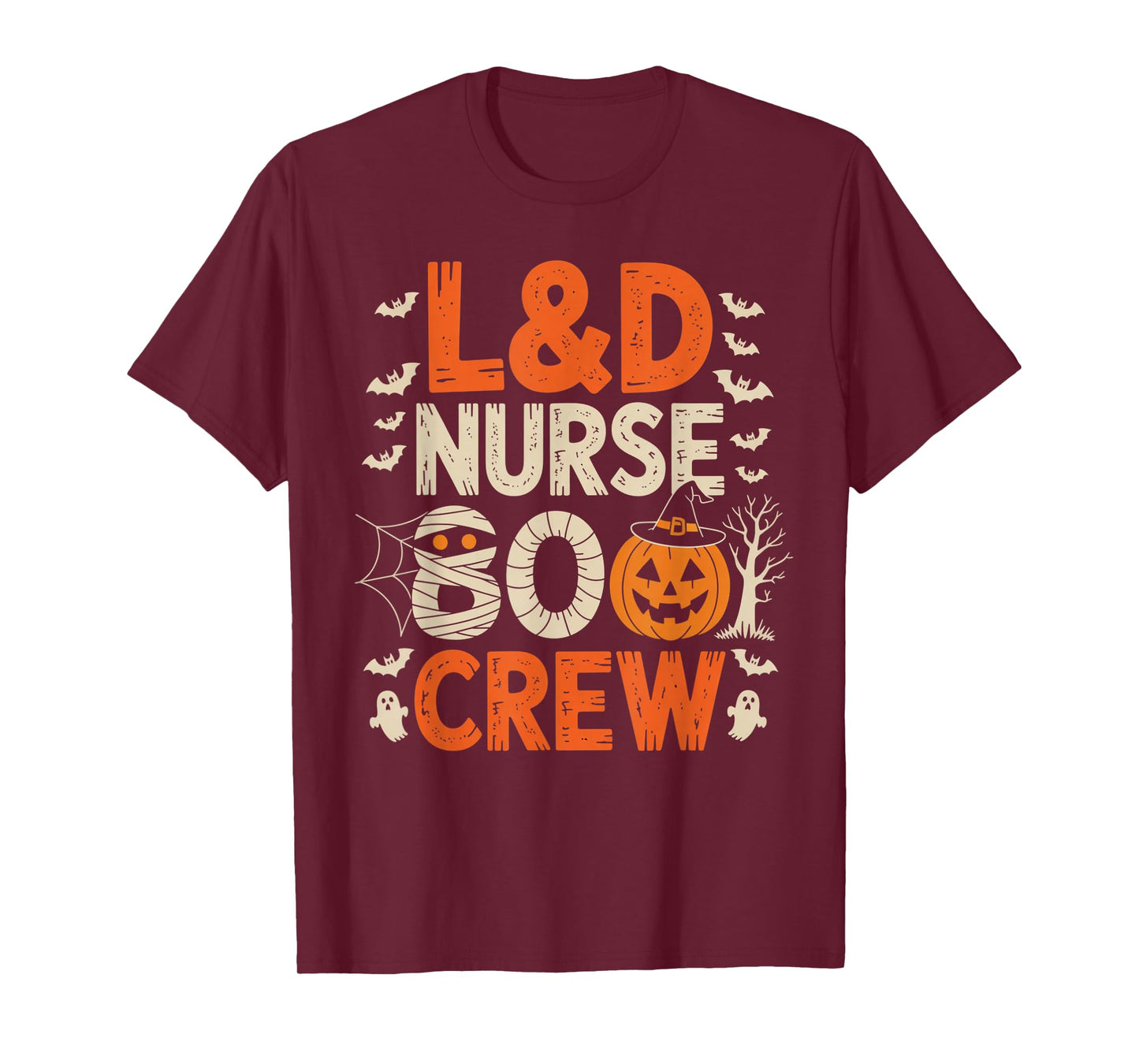 L&D Nurse Boo Crew Spooky Halloween Nurse Outfit T-Shirt