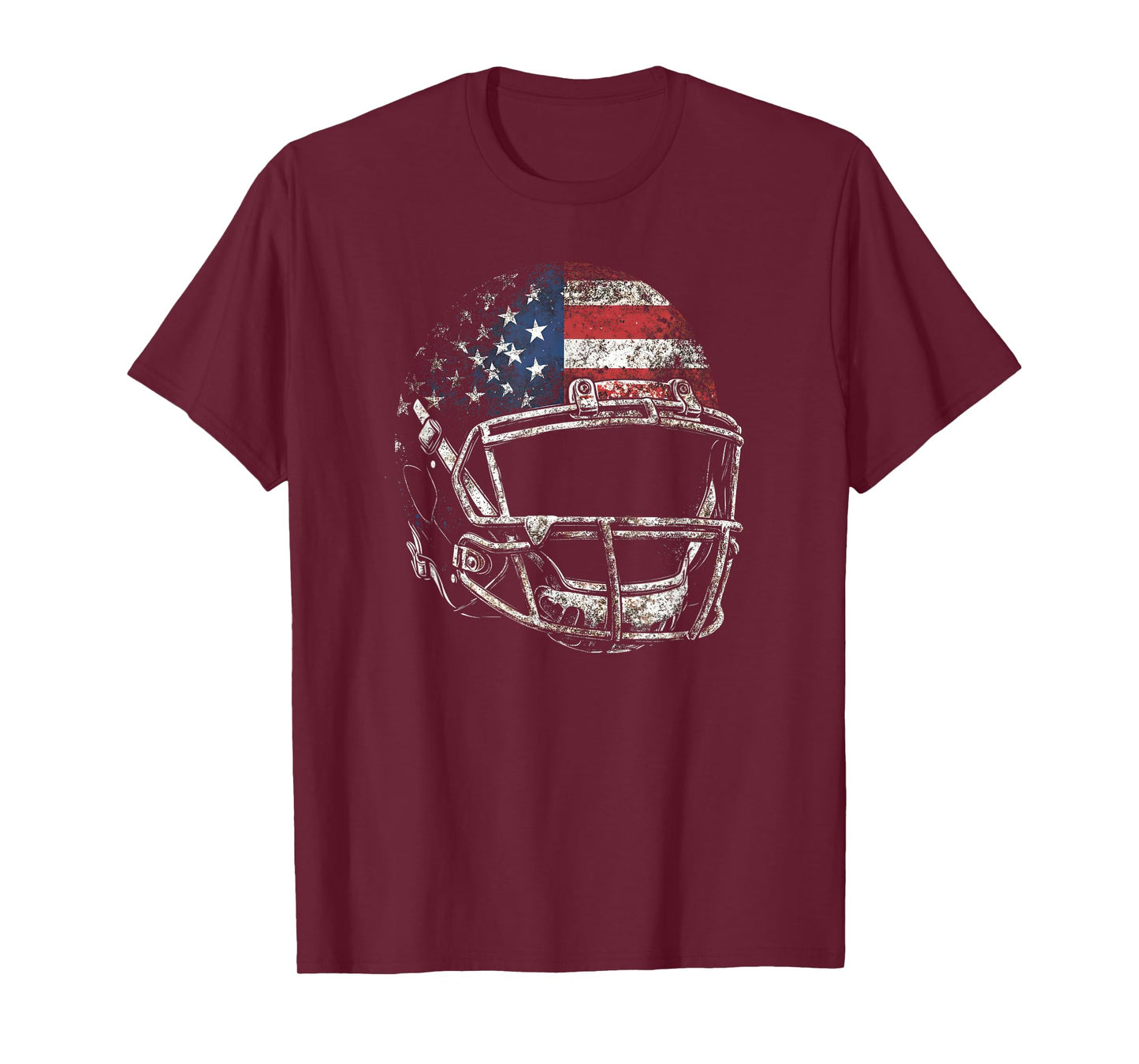 American Football Players Helmet US Flag T-Shirt