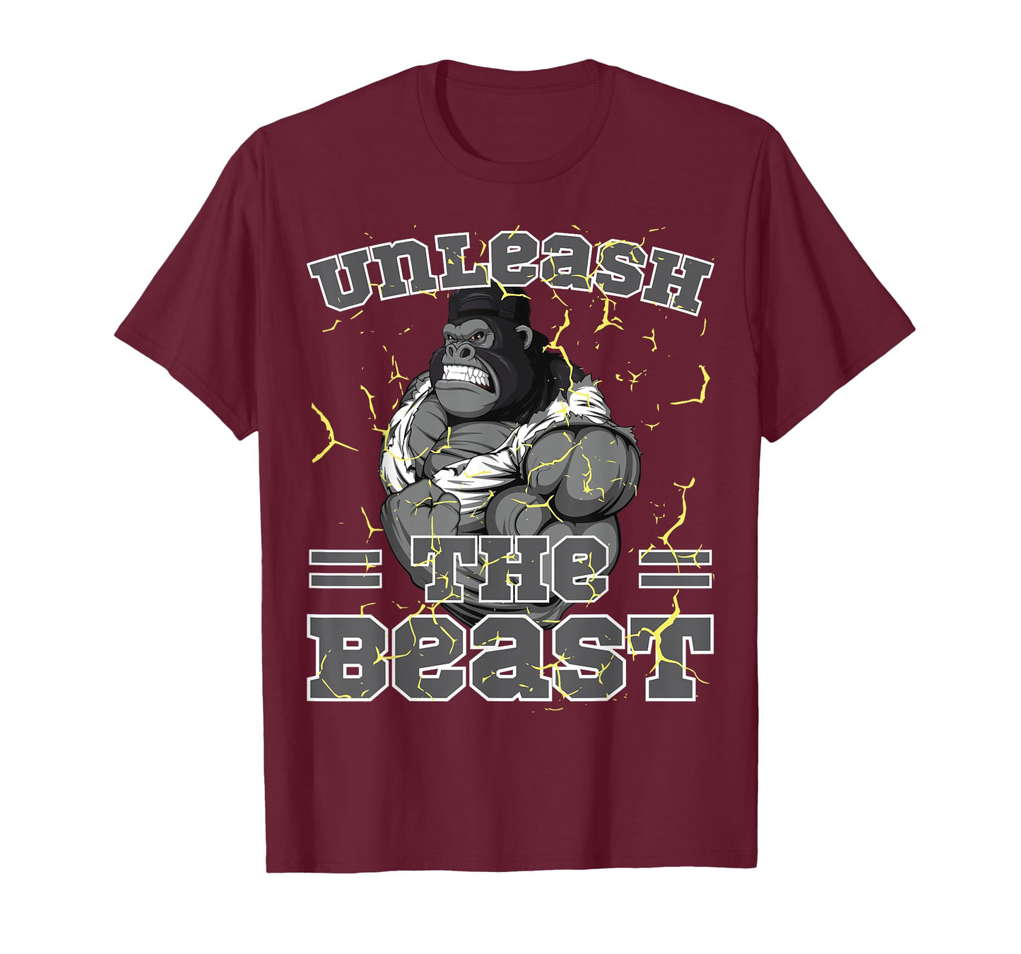 Unleash The Beast Muscle Gorilla Weightlifting T-Shirt