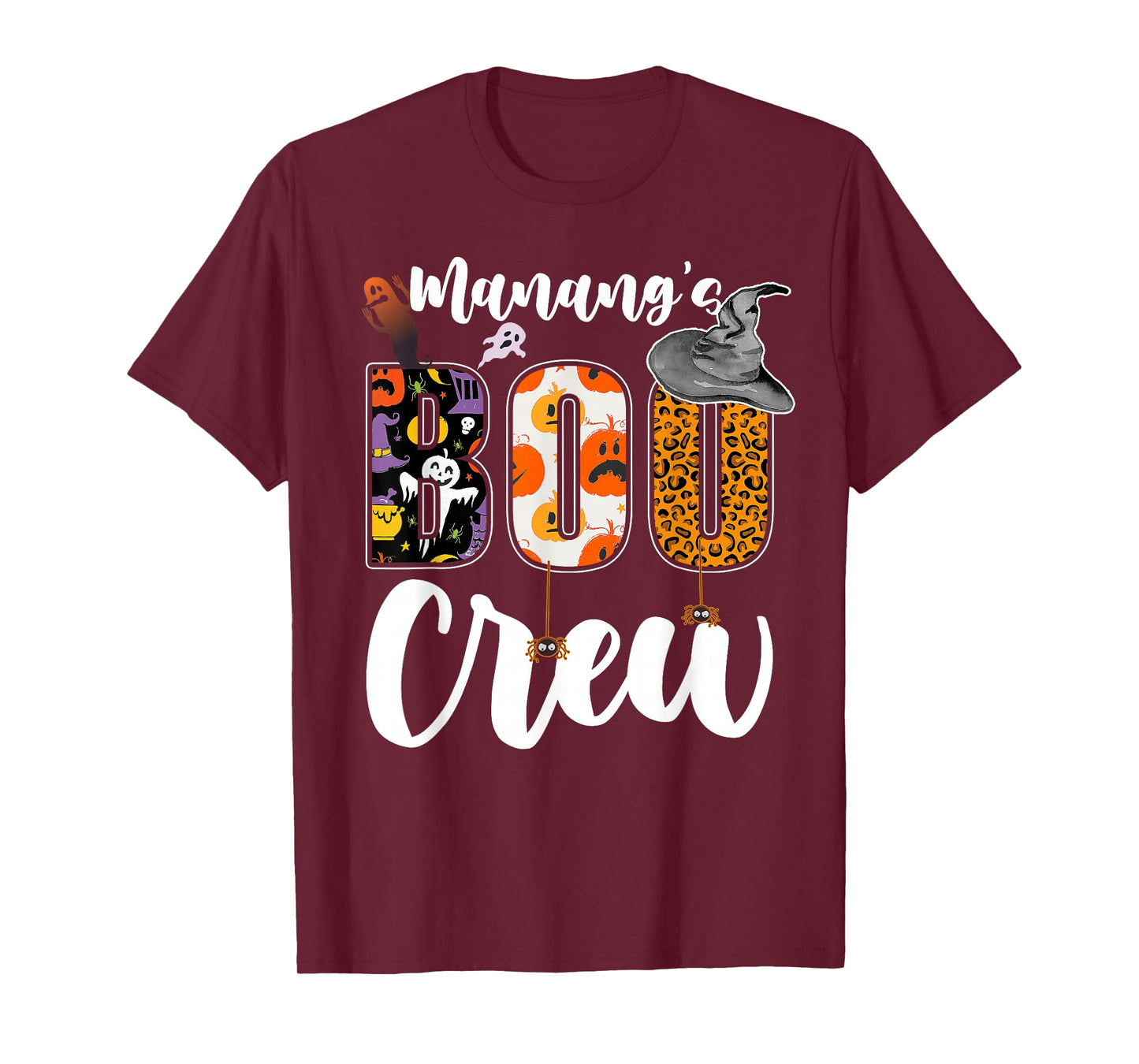 Manang's Boo Crew Halloween Aunt Nephew Niece Matching T-Shirt