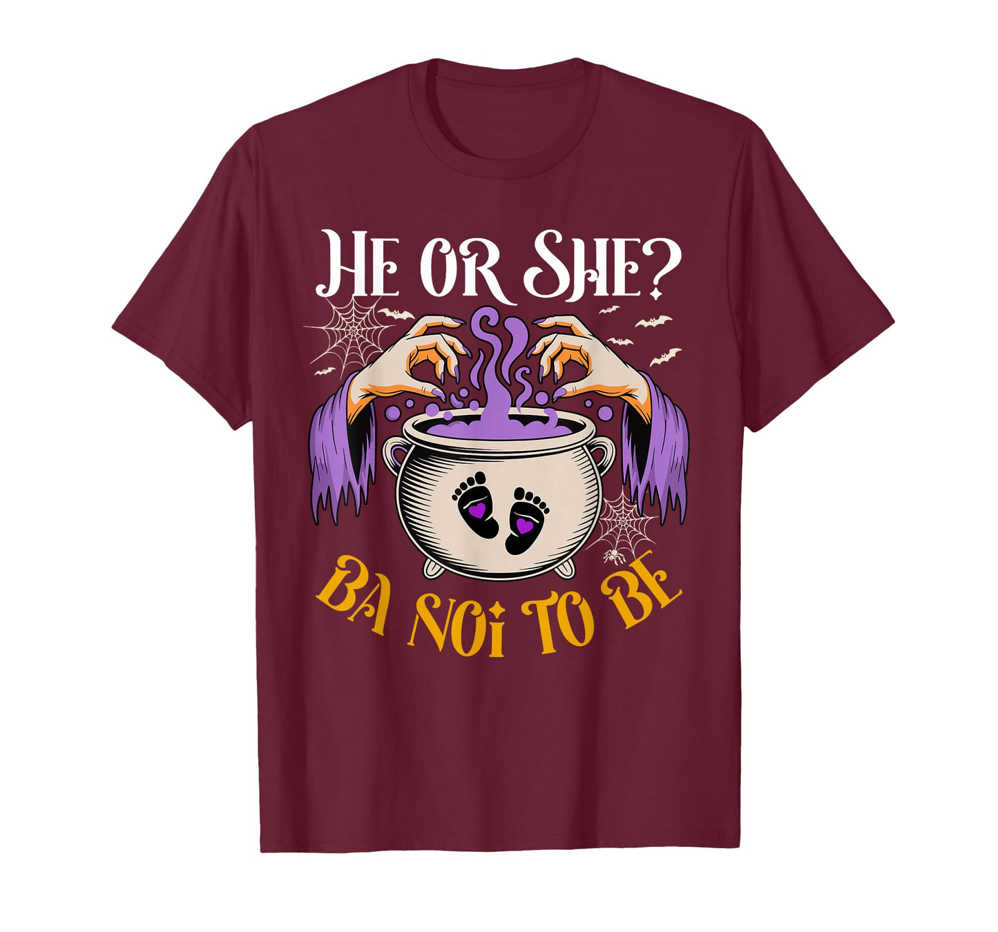 He Or She Ba NOI to Be Baby Reveal Halloween Costume T-Shirt
