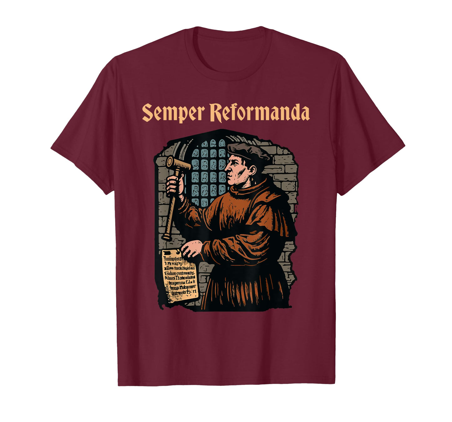Martin Luther Reformation Semper Reformanda Christian T-Shirt