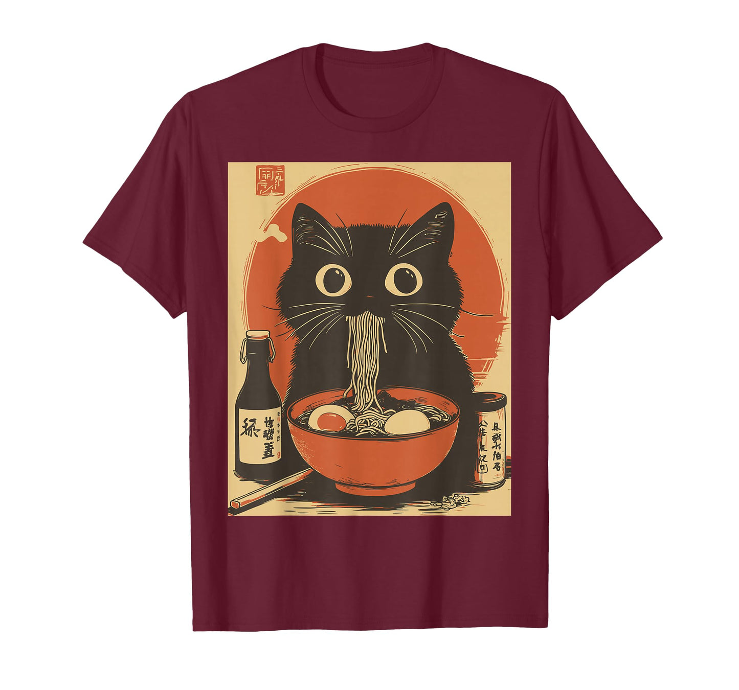 Kawaii Noodle Soup Anime Japanese Ramen Cat Girl T-Shirt