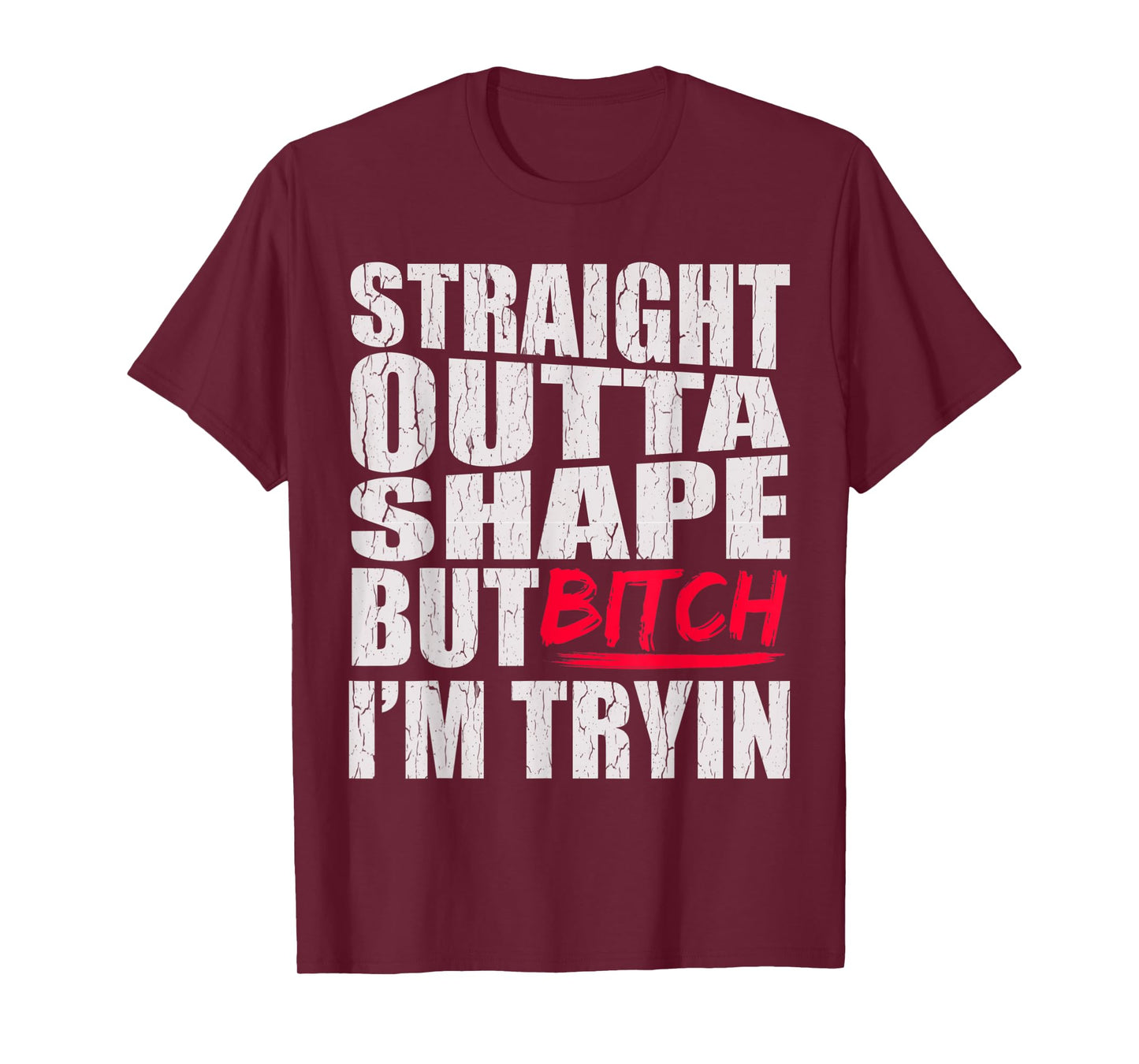 Straight Outta Shape But Bitch I'm Tryin Gift T-Shirt