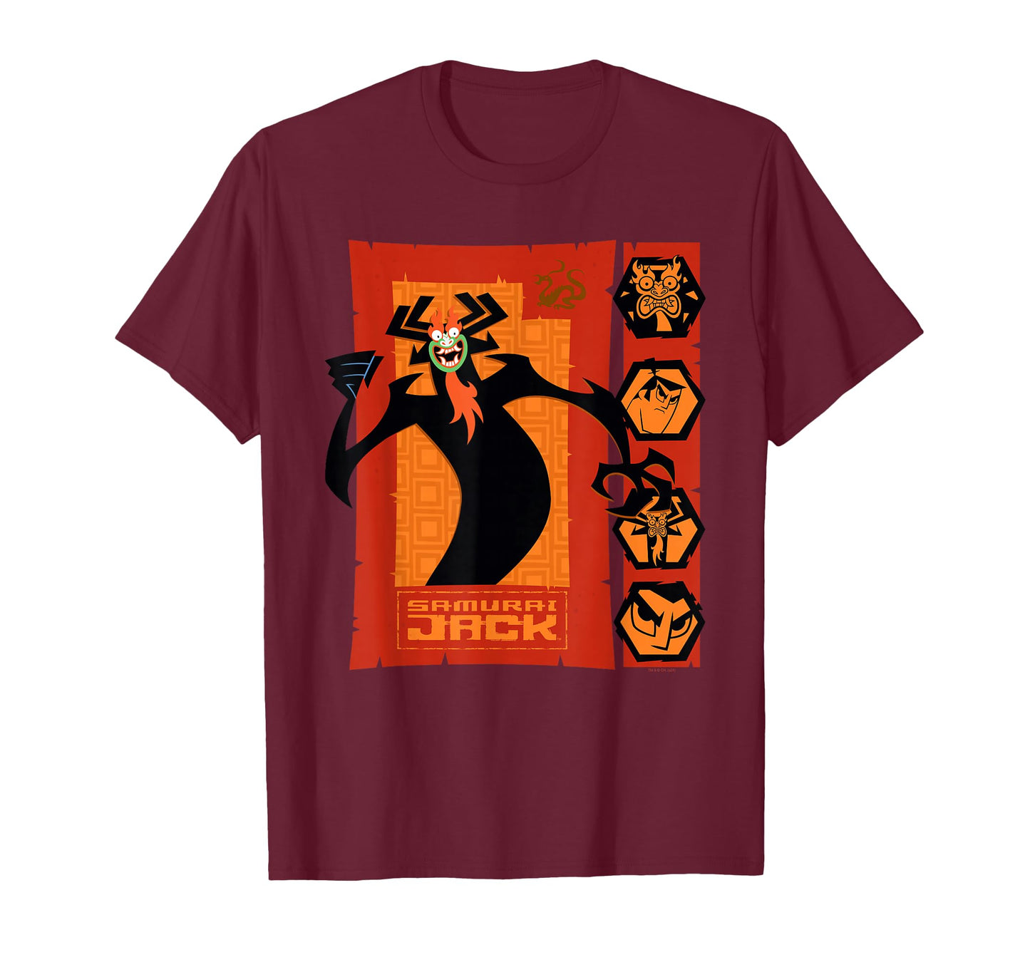 Samurai Jack Aku Close-Up Moods Cartoon T-Shirt