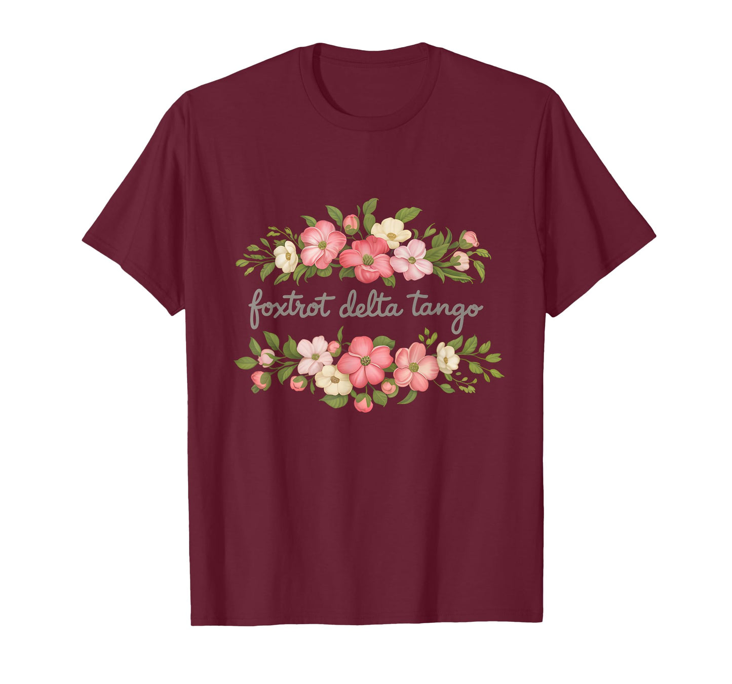 Foxtrot Tango Delta Women Floral Groovy Vintage Retro women T-Shirt